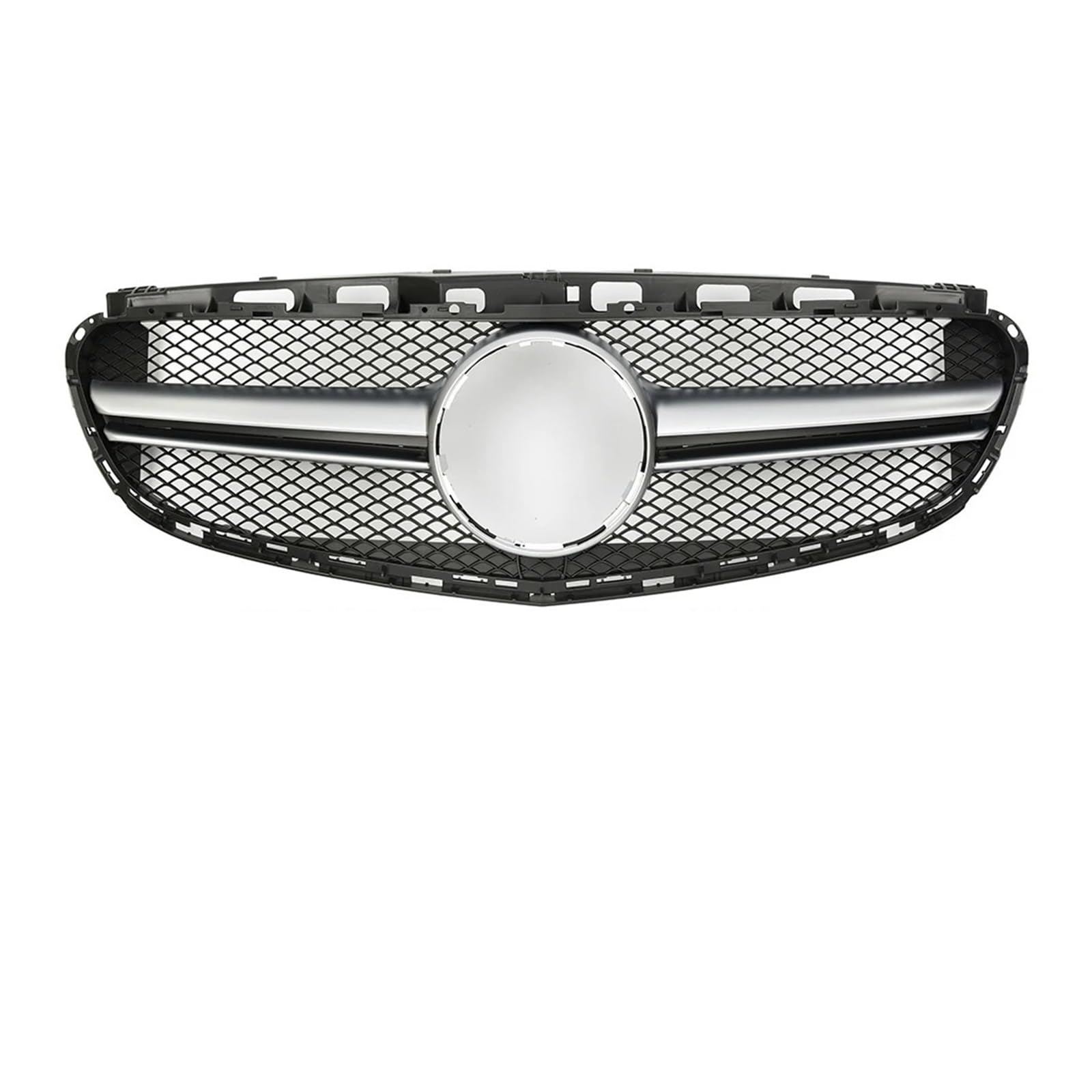 Auto Frontgrill Für Benz E-Klasse W212 E300 E350 E400 2014 2015 2016 Für AMG Style Frontgrill Chrom Black Diamonds Style Racing Grille Kühlergrill(A-Chrome Silver) von KIFWGIH