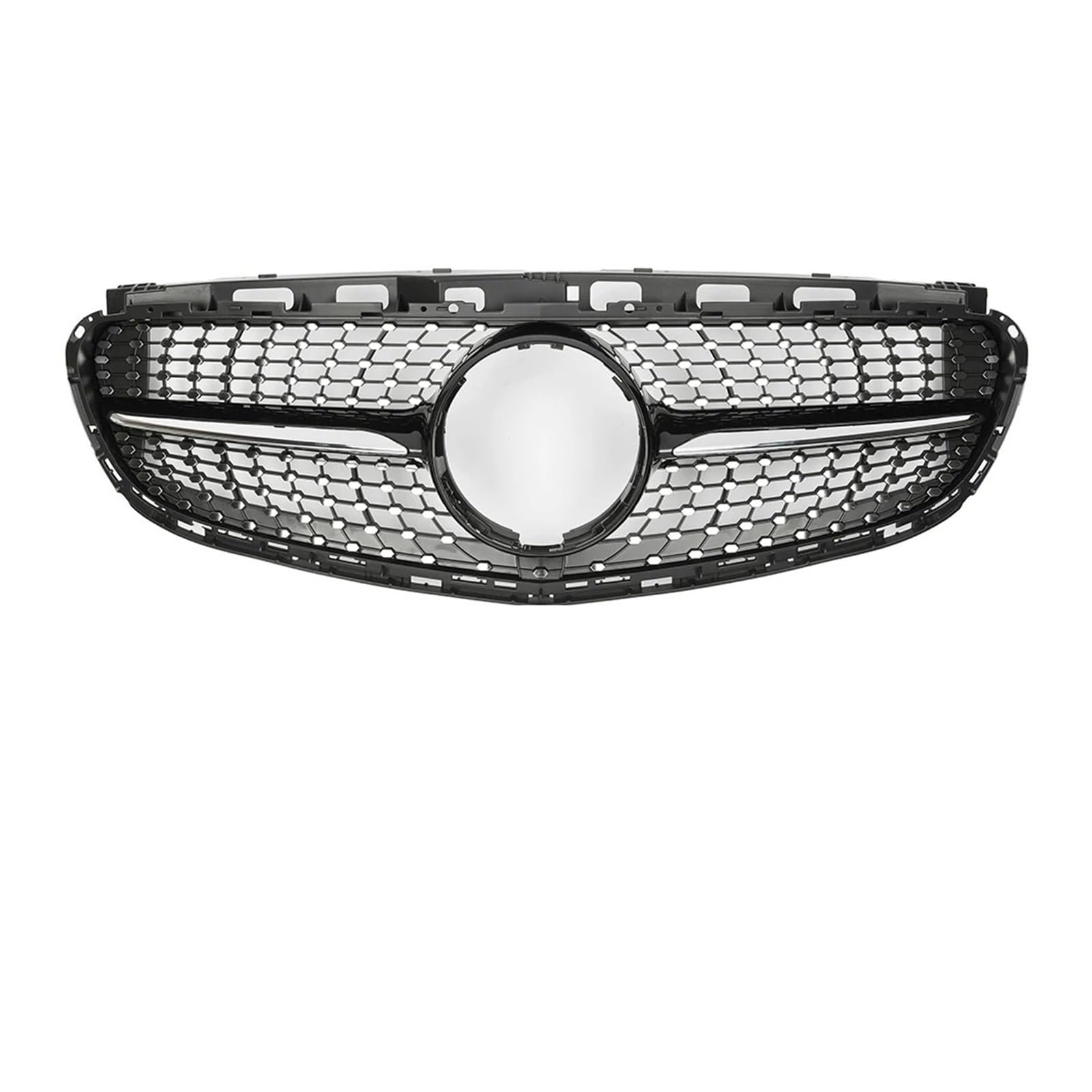 Auto Frontgrill Für Benz E-Klasse W212 E300 E350 E400 2014 2015 2016 Für AMG Style Frontgrill Chrom Black Diamonds Style Racing Grille Kühlergrill(Diamond-Chrome Black) von KIFWGIH