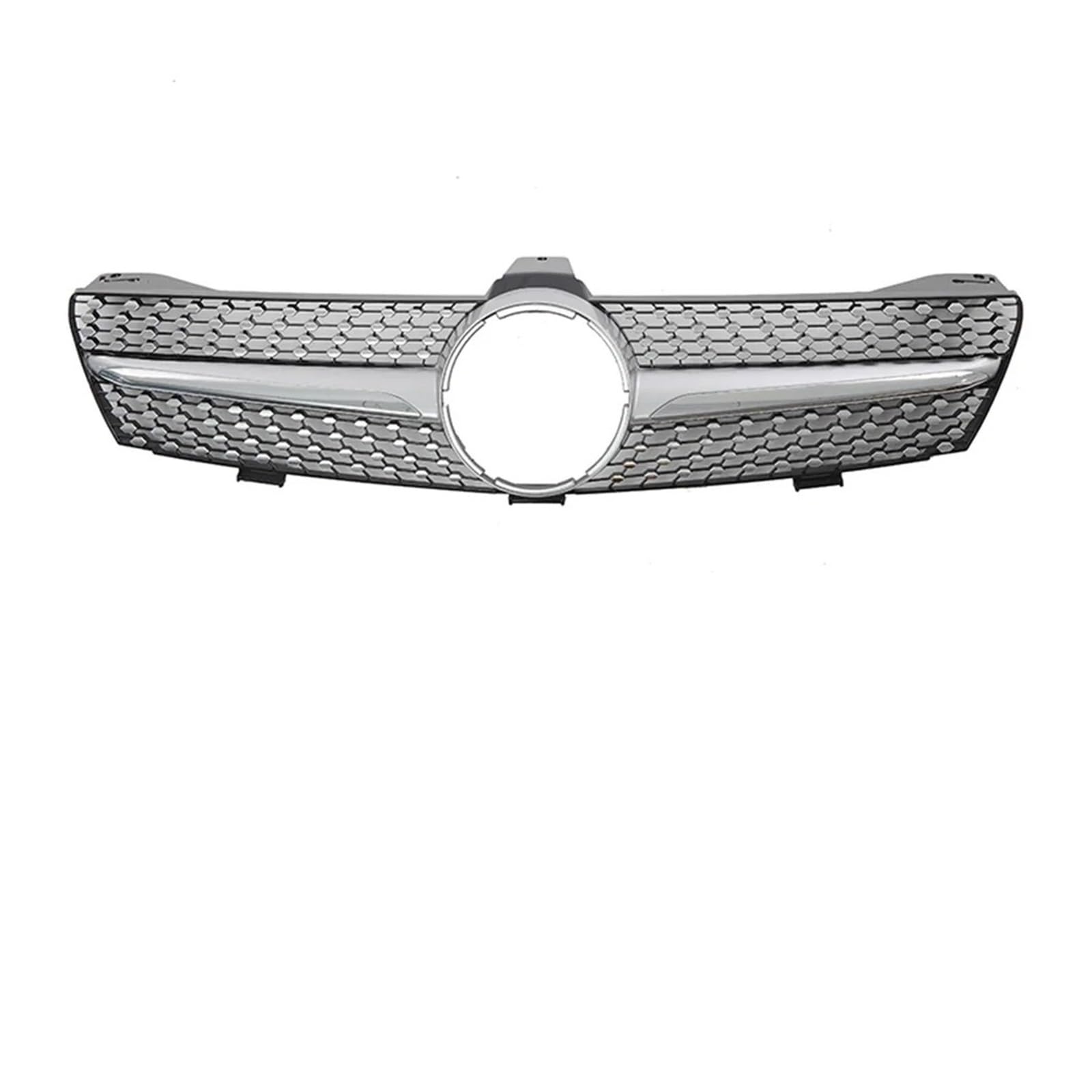 Auto Frontgrill Für Benz Für CLS-Klasse W219 CLS350 CLS500 2005-2008 Für AMG Für GTR Style Obere Gitter Chrom Silber Diamanten Style Stoßstangengitter Kühlergrill(Diamonds-Silver) von KIFWGIH