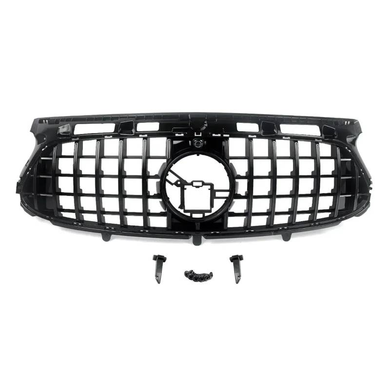 Auto Frontgrill Für Benz H247 Für GLA-Klasse 2020 2021 2022 2023 Glanz Schwarz GLA35 Für AMG GLA45 Für AMG 2021-UP Modell Für GT Stil Front Stoßstange Grille Kühlergrill von KIFWGIH