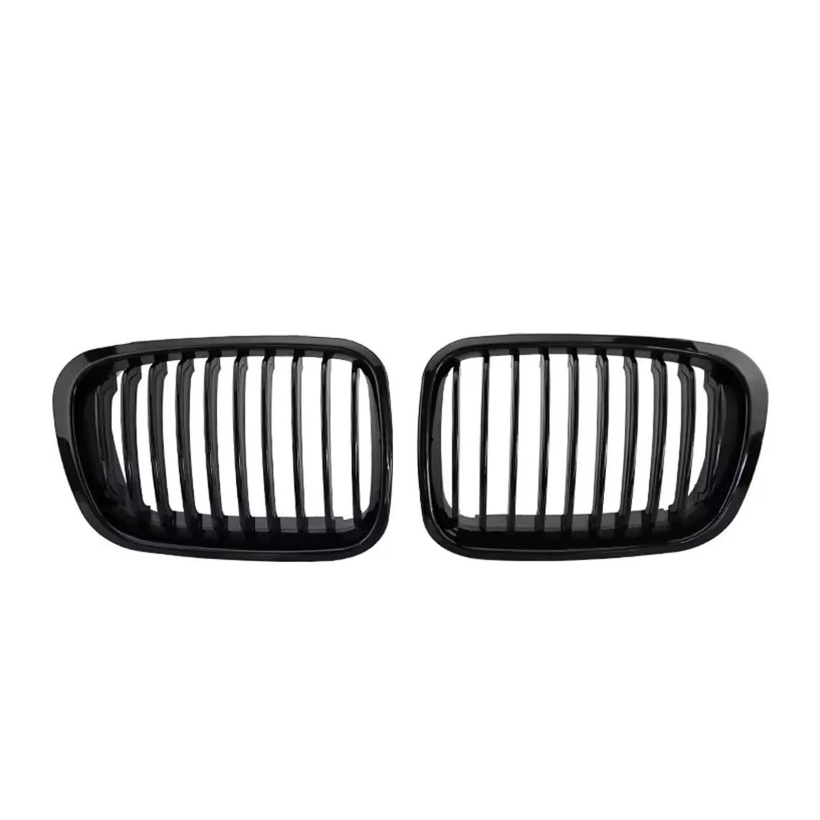 Auto Frontgrill Für E46 4-Türer 320i 323i 325i 328i 330i 1998 1999 2000 2001 Oberer Renngitter Im Single Line Style Doppellinien-Frontstoßstangengrill Kühlergrill(Single-Glossy Black) von KIFWGIH