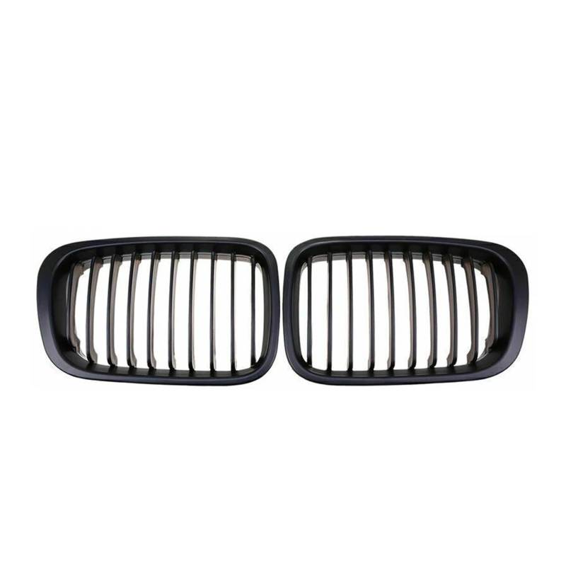 Auto Frontgrill Für E46 4-Türer 320i 323i 325i 328i 330i 1998 1999 2000 2001 Oberer Renngitter Im Single Line Style Doppellinien-Frontstoßstangengrill Kühlergrill(Single-Matte Black) von KIFWGIH