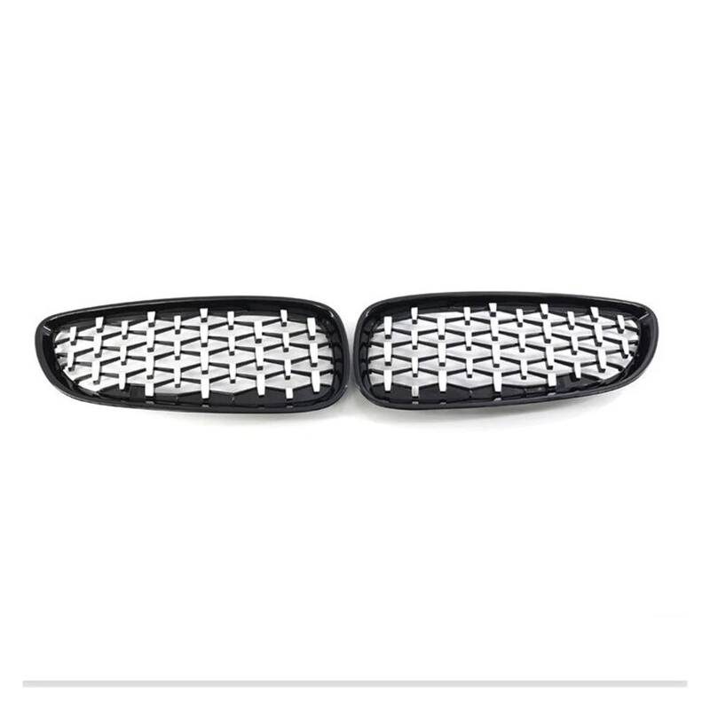 Auto Frontgrill Für E89 Z4 2009 2010 2011 2012 2013 2014 2015 2016 Diamant Meteor Stil Glanz Schwarz Grill Auto Vorne Niere Mesh Grille Kühlergrill(Black Silver) von KIFWGIH