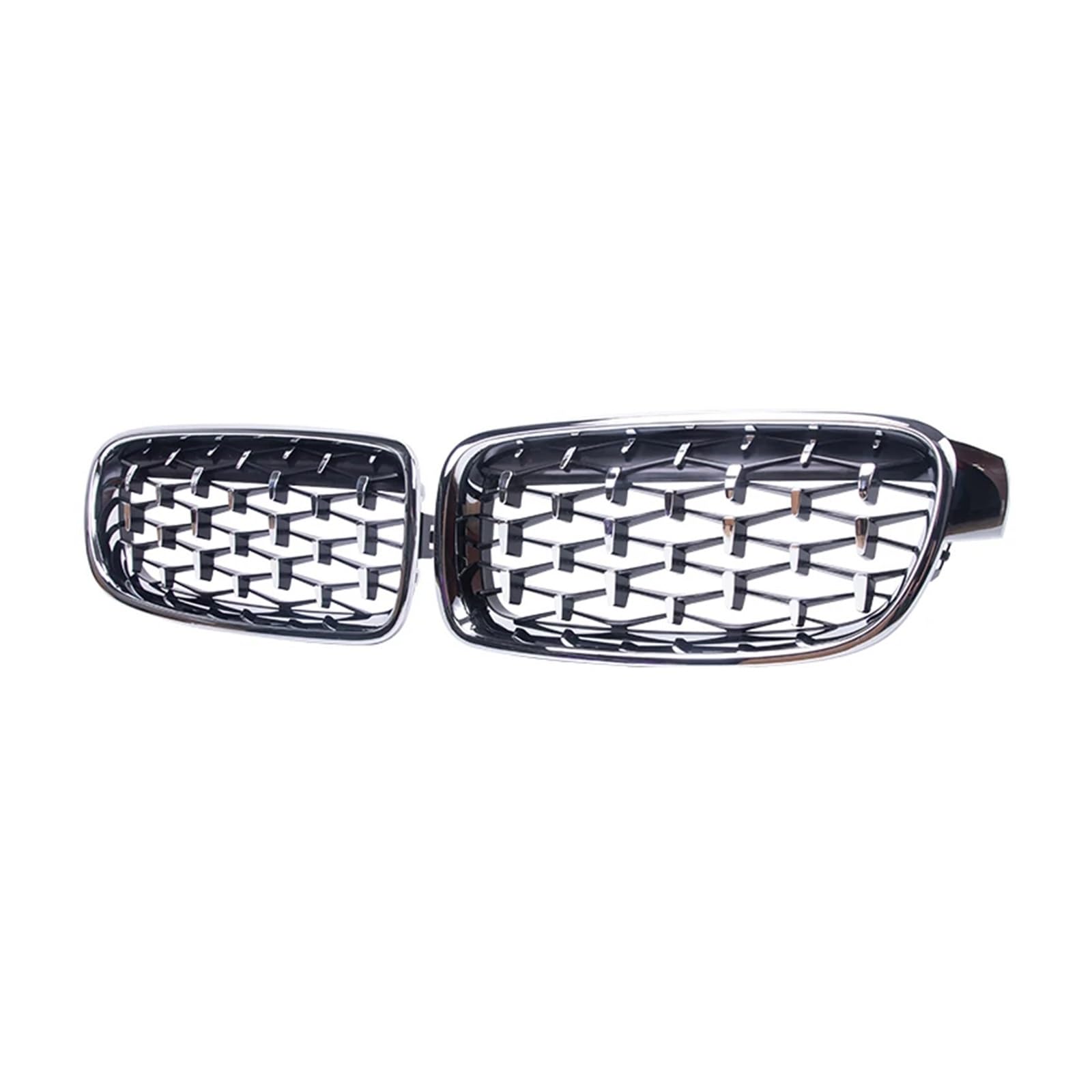 Auto Frontgrill Für F30 F31 F35 3 Serie 320 323 325 330i 2013 14 15 16 17 18 2019 Auto Front Niere Stoßstange Grill Gitter Diamant Stil Racing Grills Grille Kühlergrill(Full Silver) von KIFWGIH