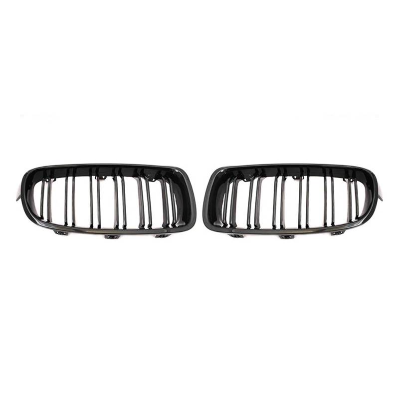 Auto Frontgrill Für F30 F31 F35 320i 325i 328i 2012 2013 14 15 16 17 2018 ABS Auto Styling Front Niere Grille Dual Lamellen Grille Auto Zubehör Kühlergrill(Double Line Black) von KIFWGIH