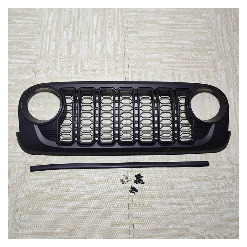 Auto Frontgrill Für Jeep Für Wrangler Für JK 2007-2017 Upgrades JL Style Grill Tuning Car Front Stoßstange Grill Mesh Grille Schwarzes ABS Ersatzzubehör Kühlergrill von KIFWGIH