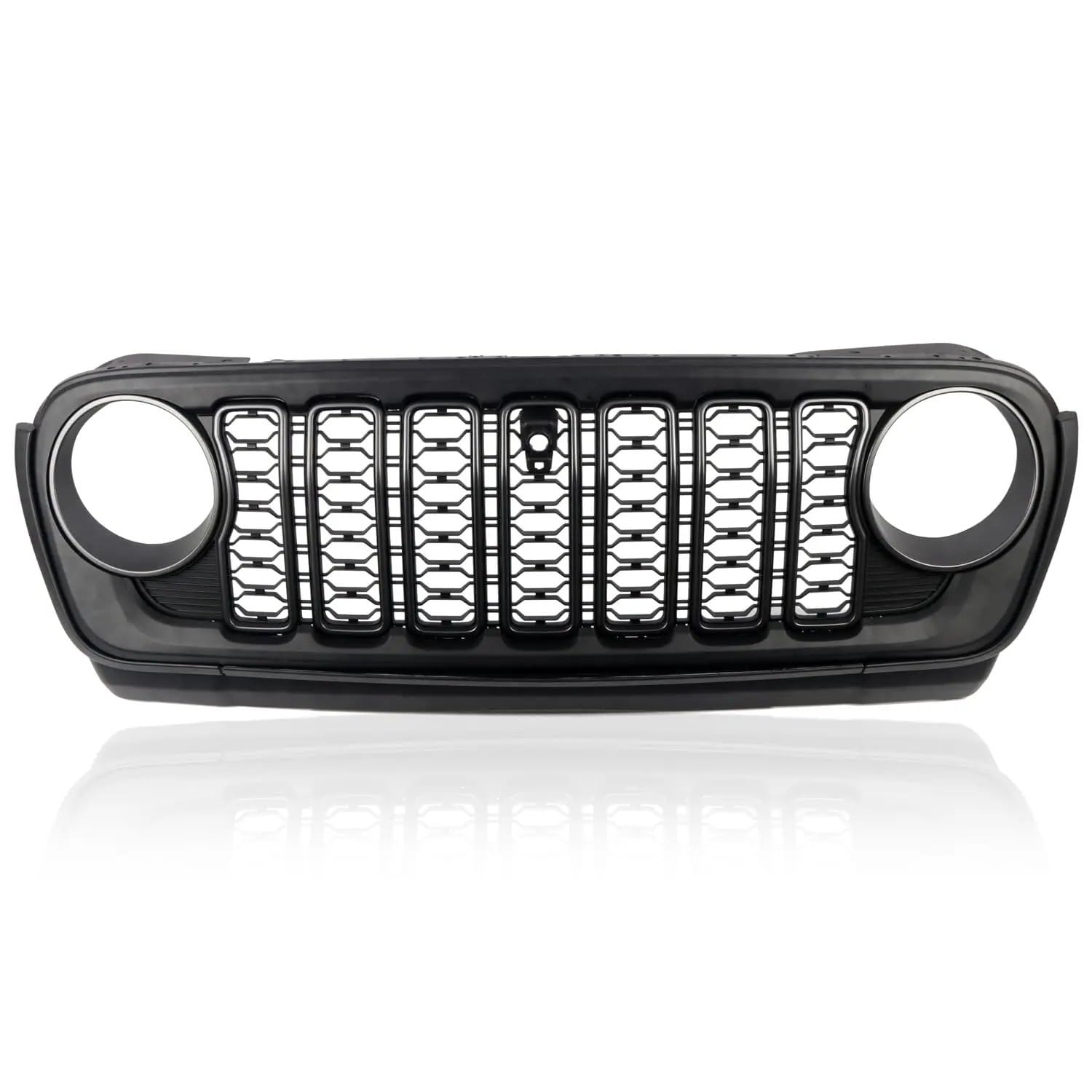 Auto Frontgrill Für Jeep Für Wrangler JL 18-24 Für Gladiator Abs Matte Blackout 20-jähriges Jubiläumsstil Frontgrill Grid Grill Guard Mit Kameraloch Kühlergrill von KIFWGIH