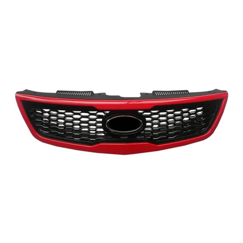 Auto Frontgrill Für Kia Für Forte Für Diffusor 2009 2010 2011 2012 Zubehör Carbon Black Auto Frontstoßstange Unteres Gitter Grillgitter Abdeckung Verkleidung Kühlergrill(Black Red) von KIFWGIH