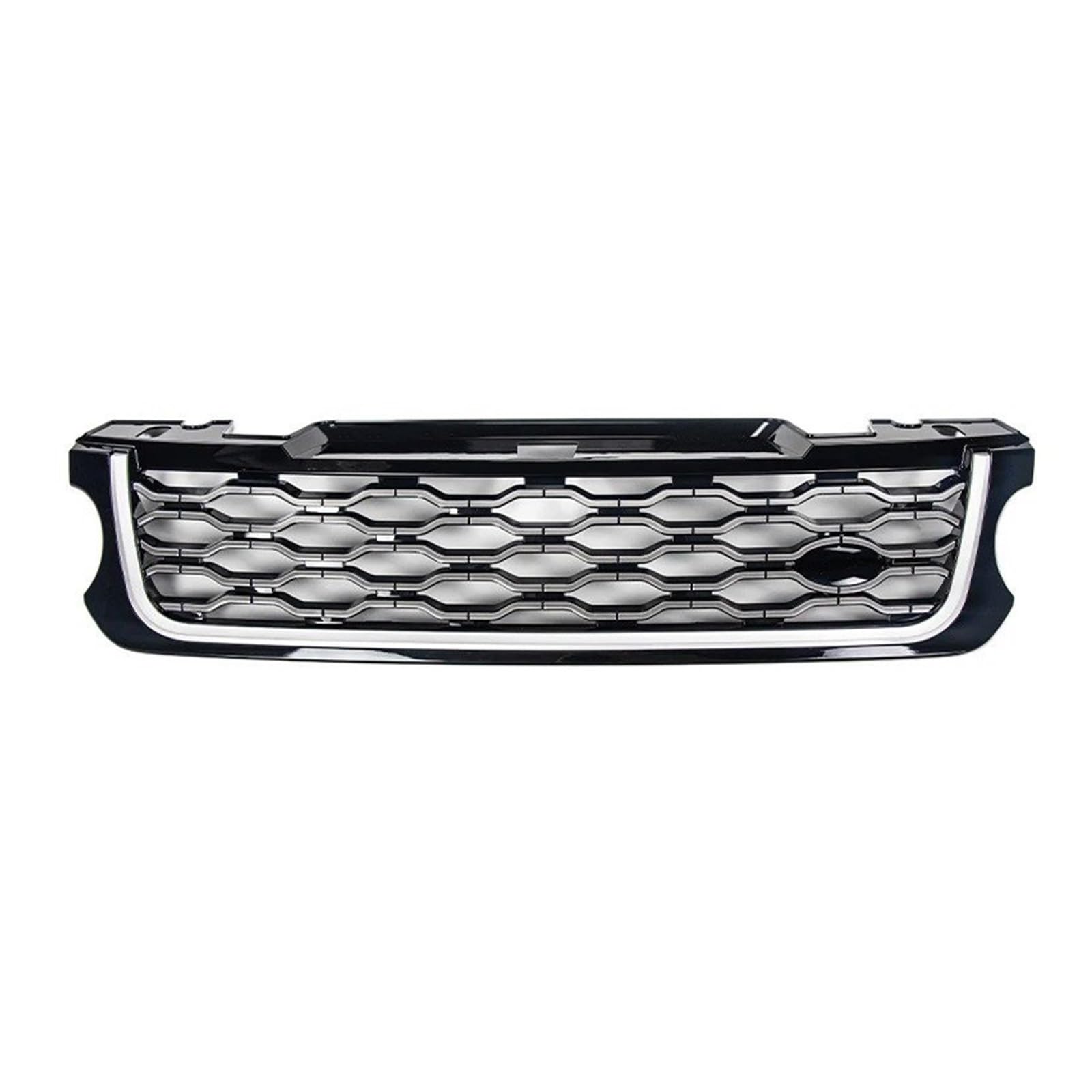 Auto Frontgrill Für Land Für Rover Für Range Für Rover Für Sport L494 2014-2017 Upgrade 2018 Autozubehör Frontstoßstangengrill Abs Mesh Grill Kühlergrill(Silber) von KIFWGIH