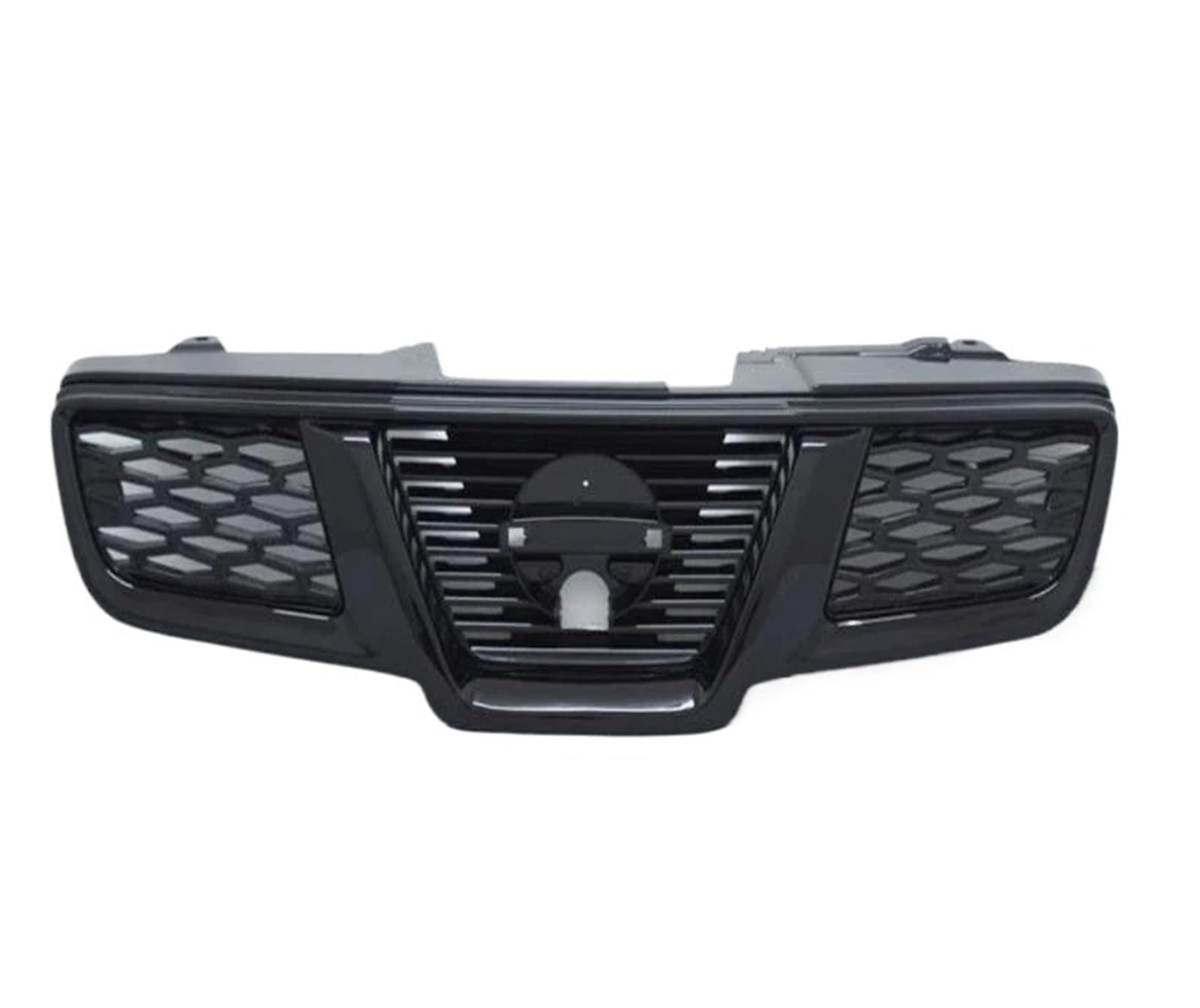 Auto Frontgrill Für Nissan Für Qashqai J10 2007 2008 2009 2010 2011 2012 2013 2014 Schwarz ABS Chrom Stoßfänger Mesh Grille Front Auto Grill Grill Kühlergrill(A) von KIFWGIH