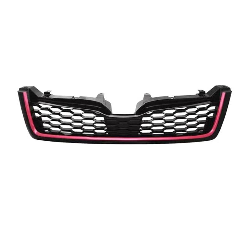 Auto Frontgrill Für Subaru Für Forester 2013 2014 2015 16 17 18 Jahre Renngrill Carbon Black Frontstoßstangengrill Karosserieverzierung Entlüftungssatz Spoiler Kühlergrill(Black Red A) von KIFWGIH