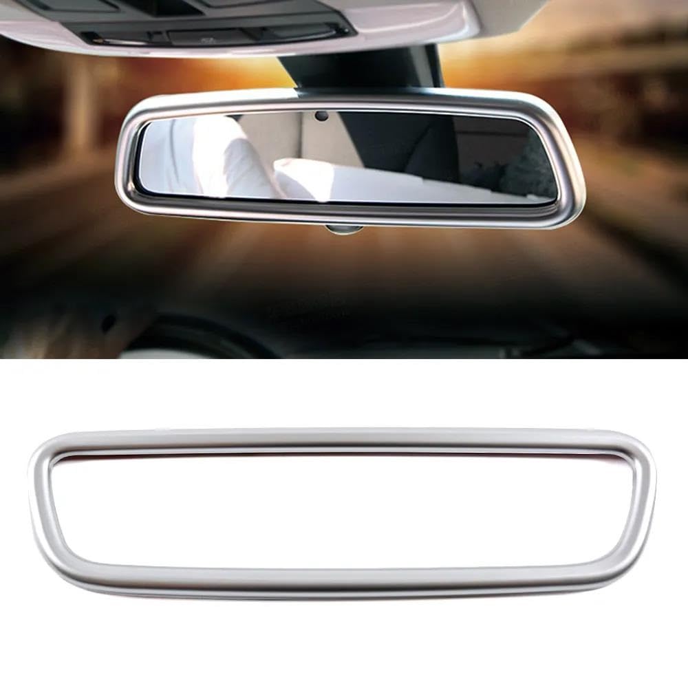 Auto Innenraum Auto Innenspiegel Rahmen Ring Abdeckung Trim Angelegenheit Silber Dekorieren Aufkleber Für Benz C Für GLC Für GLE Für GLS M Klasse W205 X253 W166 Car Interieur von KIFWGIH