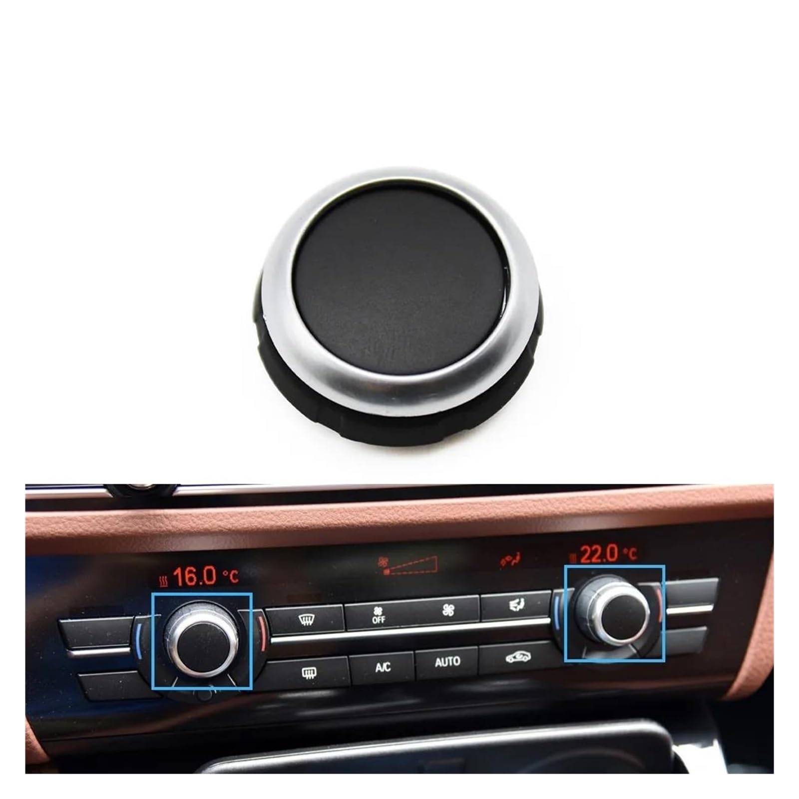 Auto Innenraum Für 5 6 7 Serie F10 F18 F06 F12 F01 F02 520 523 Silber Schwarz Konsole Dashboard Air Zustand AC Control Schalter Taste Abdeckung Car Interieur(AC Rotary) von KIFWGIH