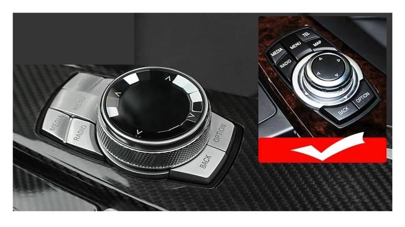 Auto Innenraum Für 5 6 7 Serie F10 F18 F11 F12 F13 F01 F02 2011-2017 Auto Center Control Kristall Multimedia Tasten Schalter Knopf Auto Abdeckung Aufkleber Car Interieur(CIC 5 Button) von KIFWGIH