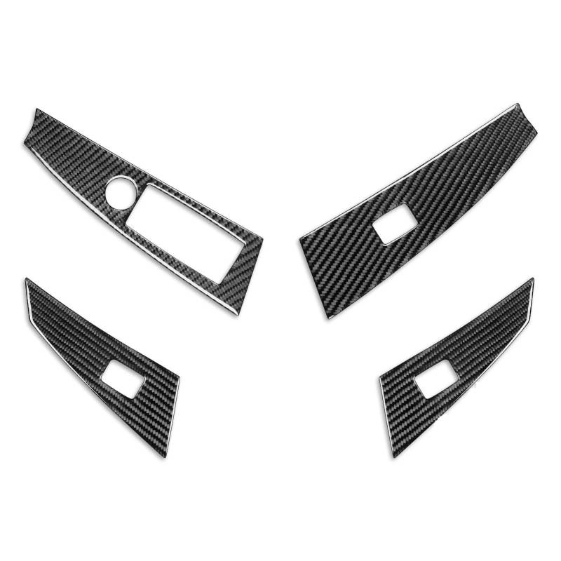 Auto Innenraum Für 5 Series E60 2004-2007 Carbon Fiber Fensterheber Schalter Taste Trim Abdeckung Auto Innenräume Zubehör Dekoration Aufkleber Car Interieur(LHD3) von KIFWGIH