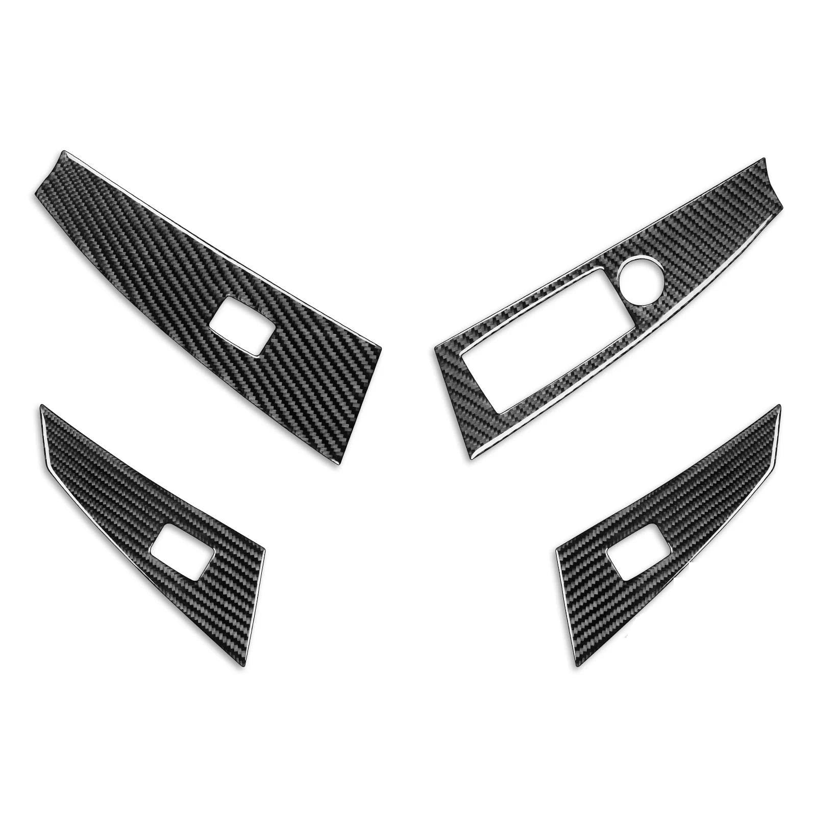 Auto Innenraum Für 5 Series E60 2004-2007 Carbon Fiber Fensterheber Schalter Taste Trim Abdeckung Auto Innenräume Zubehör Dekoration Aufkleber Car Interieur(RHD3) von KIFWGIH