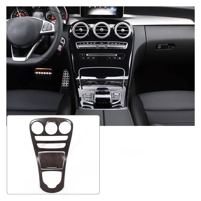 Auto Innenraum Für Benz Für GLC C Klasse W205 X235 2015-2019 Auto Zubehör Auto Zentrale Steuerung Getriebe Shift Panel Deckt Rahmen Innen Trim Aufkleber Car Interieur(B-Oak Wood Grain 7) von KIFWGIH