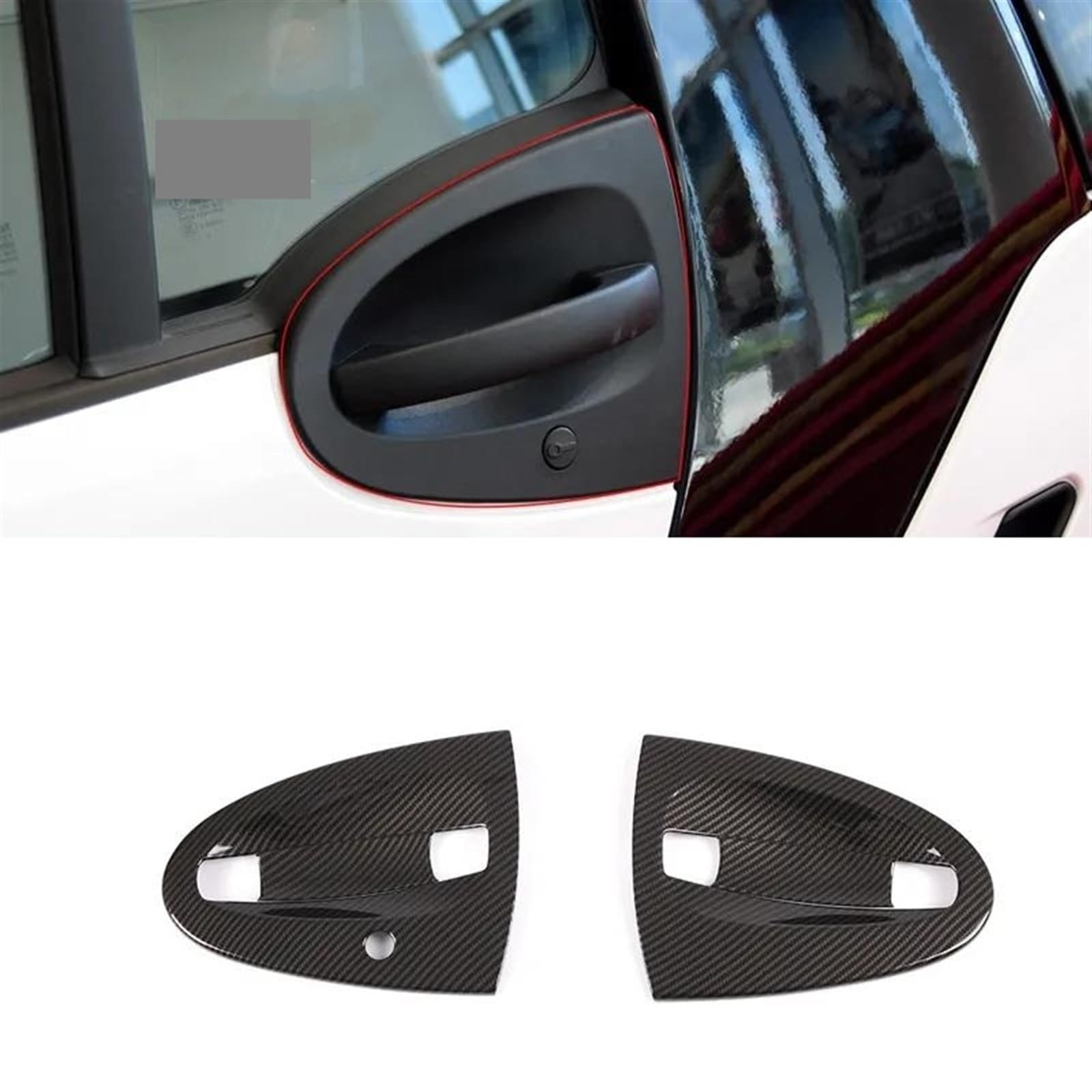 Auto Innenraum Für Benz Für Smart 451 453 Für Fortwo Für Forfour 2009-2021 Auto Styling Außerhalb Türgriff Schüssel Abdeckung Trim Aufkleber Car Interieur(B for 2009-2015) von KIFWGIH