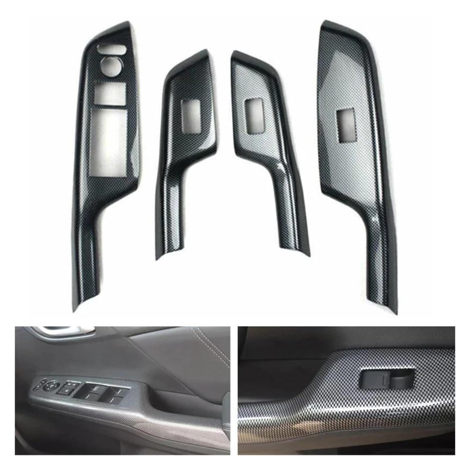 Auto Innenraum Für Civic Neunten 2012 2013 2014 RHD Auto Tür Armlehne Fensterheber Schalter Panel Abdeckung Trim Carbon Faser Stil Auto Zubehör Car Interieur von KIFWGIH