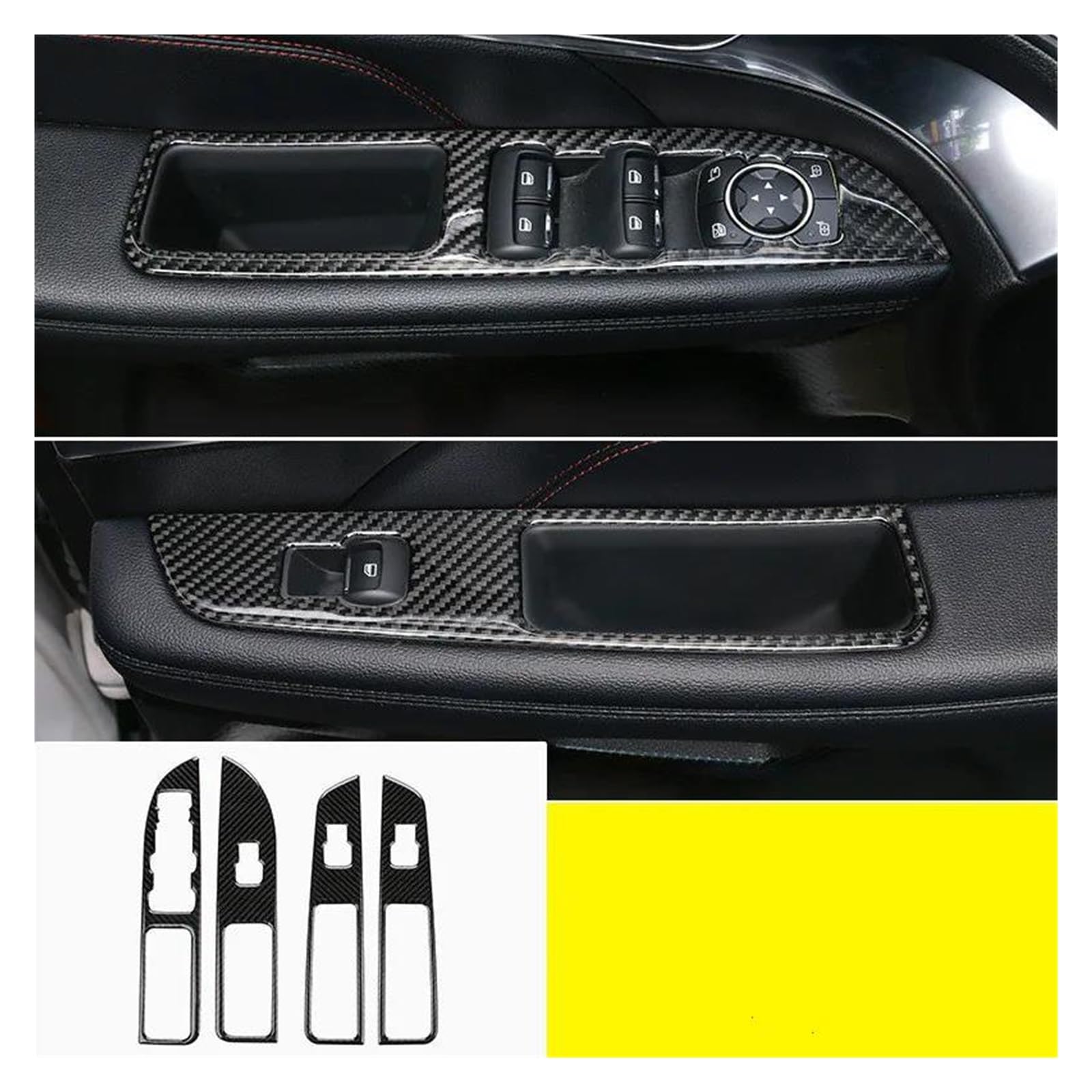 Auto Innenraum Für Ford Für Explorer 2013-2019 Zubehör Carbon Fiber Innen Trim Getriebe Panel Navigation Outlet Center Konsole Aufkleber 5D Car Interieur(Carbon E) von KIFWGIH