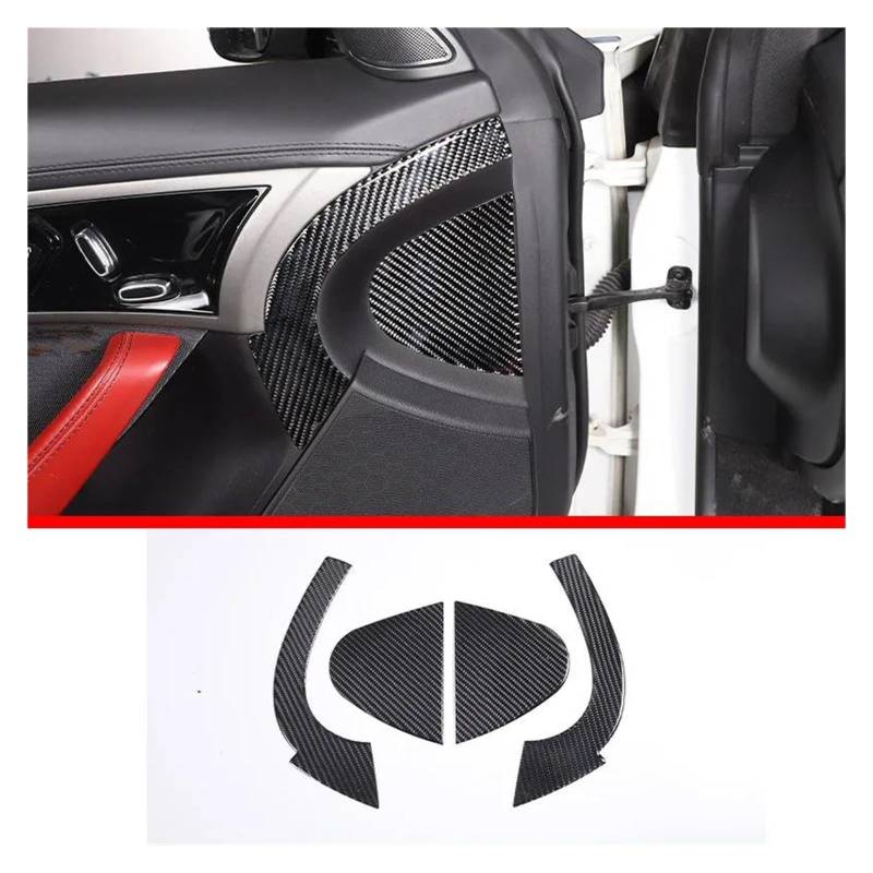 Auto Innenraum Für Jaguar Für F-Type 2013-2022 Weiche Carbon Faser Innen Modifikation Center Control Trim Streifen Tür Trim Aufkleber Auto Zubehör Car Interieur(7) von KIFWGIH