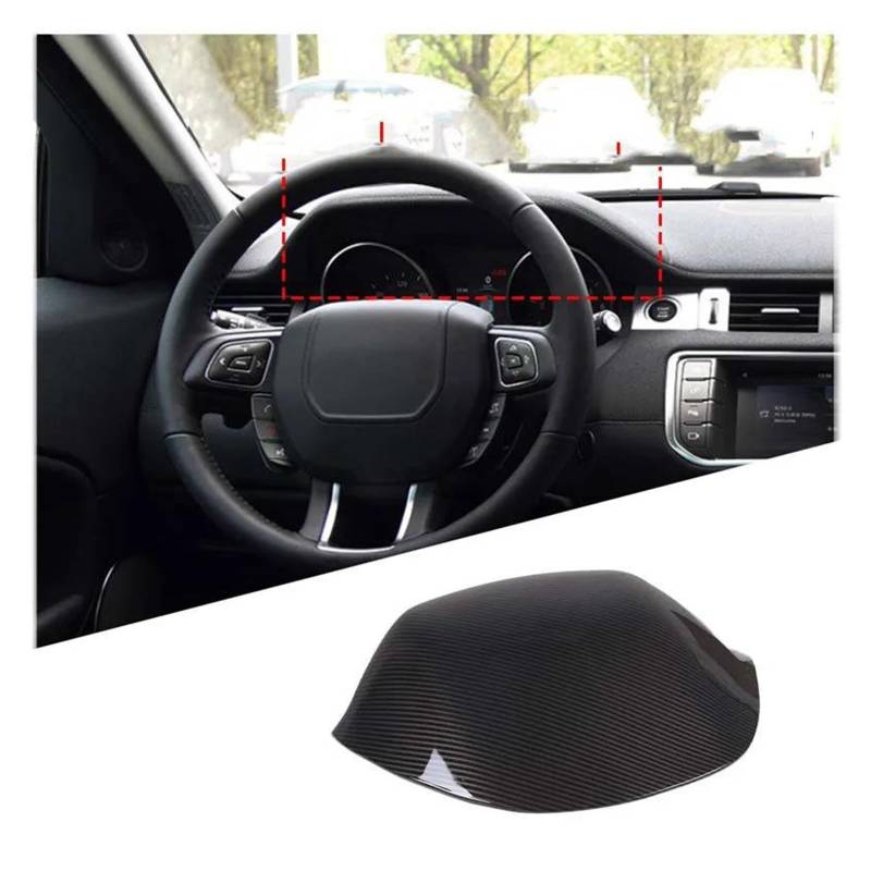 Auto Innenraum Für Land Für Rover Für Range Für Rover Für Evoque 2011-2018 ABS Carbon Faser Auto Center Control Panel Lenkrad Trim Aufkleber Zubehör Car Interieur(Carbon 9) von KIFWGIH