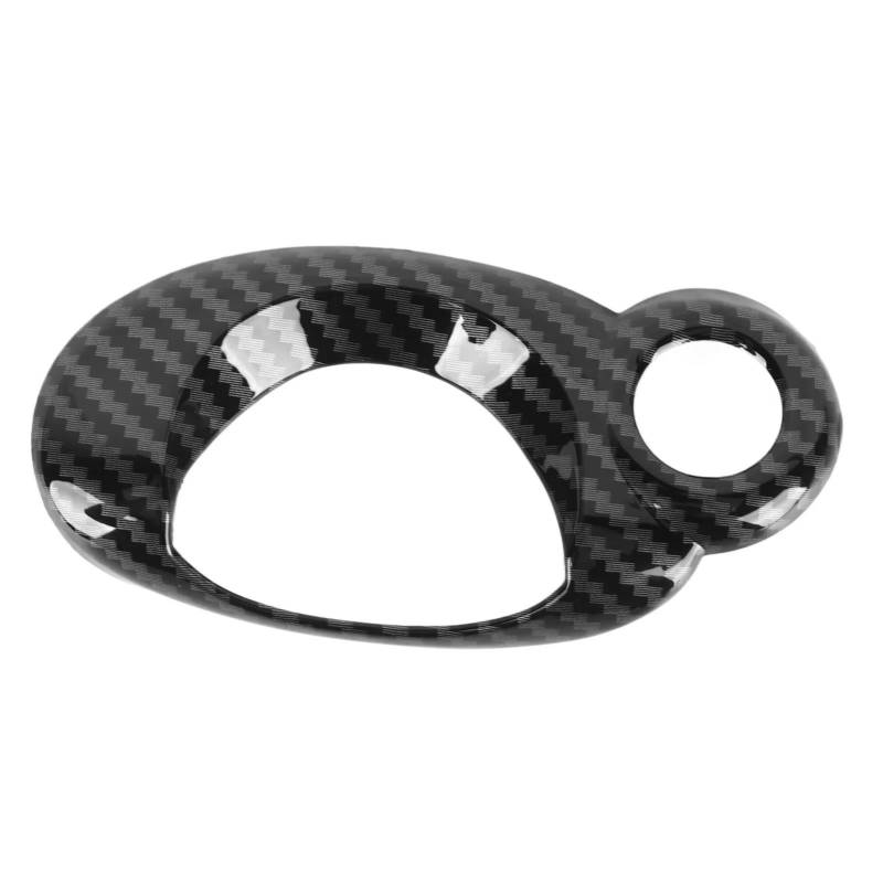 Auto Innenraum Für Mini Für Cooper R54 R56 R60 2006-2013 Auto Zündschlüssel Start Trim Aufkleber ABS Schwarz Carbon Faser Muster Auto Styling Innen Car Interieur von KIFWGIH