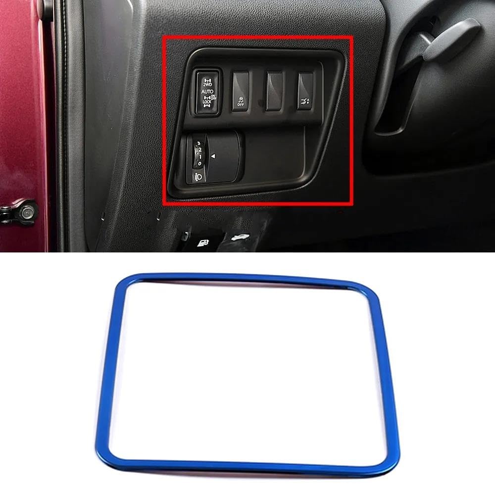 Auto Innenraum Für QM6 Für Koleos 2017 2018 2019 2020 Blaue Farbe Edelstahl Center Console Dashboard Schutz Rahmen Abdeckung Trim Car Interieur(6) von KIFWGIH