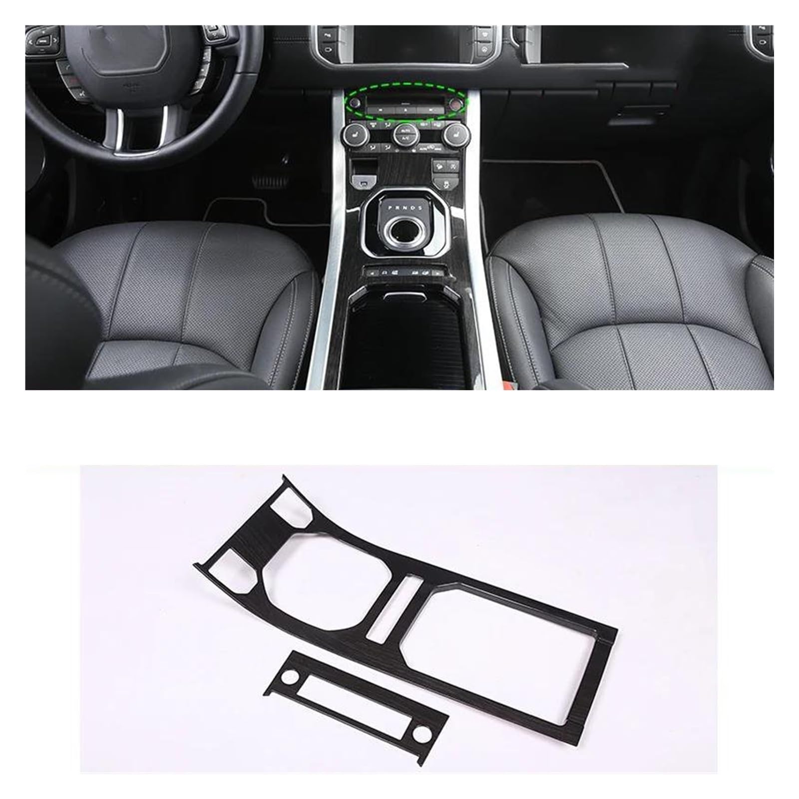 Auto Innenraum Für Range Für Rover Für Evoque 2011-2019 Mittelkonsole Panel Trim Chrom Innen Zubehör Car Interieur(A-with CD2) von KIFWGIH