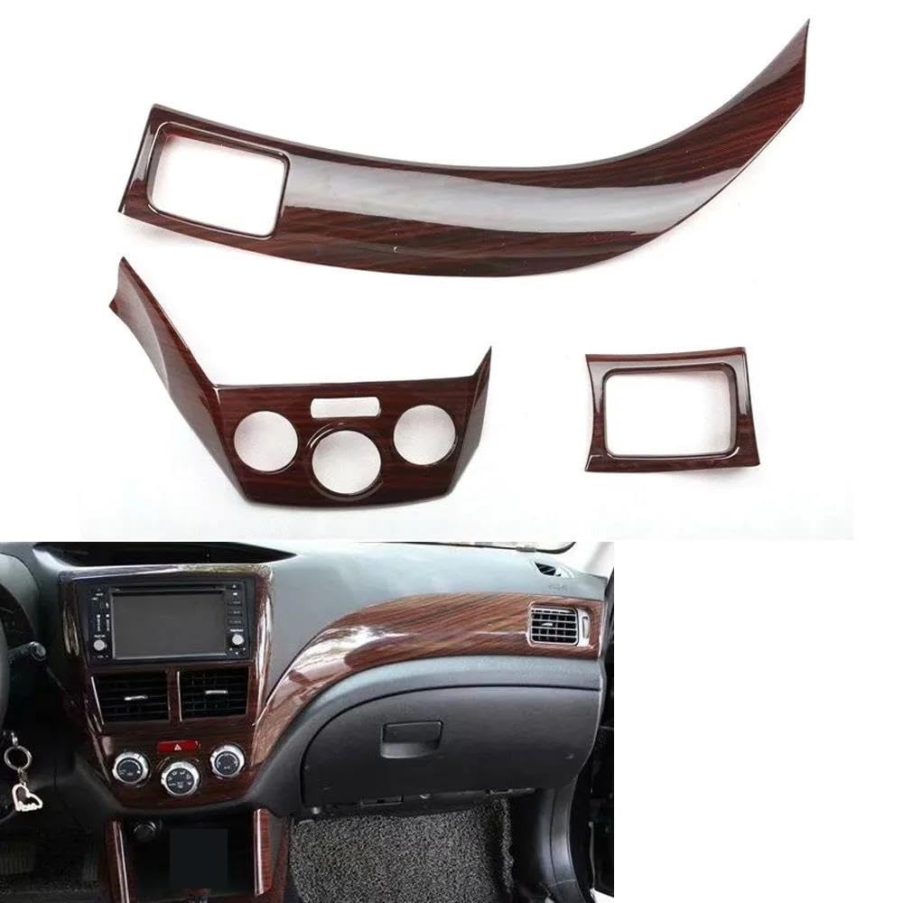 Auto Innenraum Für Subaru Für Forester 2008-2012 LHD Auto Dashboard Zentrale Passagier Sitz Seite Dekoration Streifen Abdeckung Trim Car Interieur(Wood2) von KIFWGIH