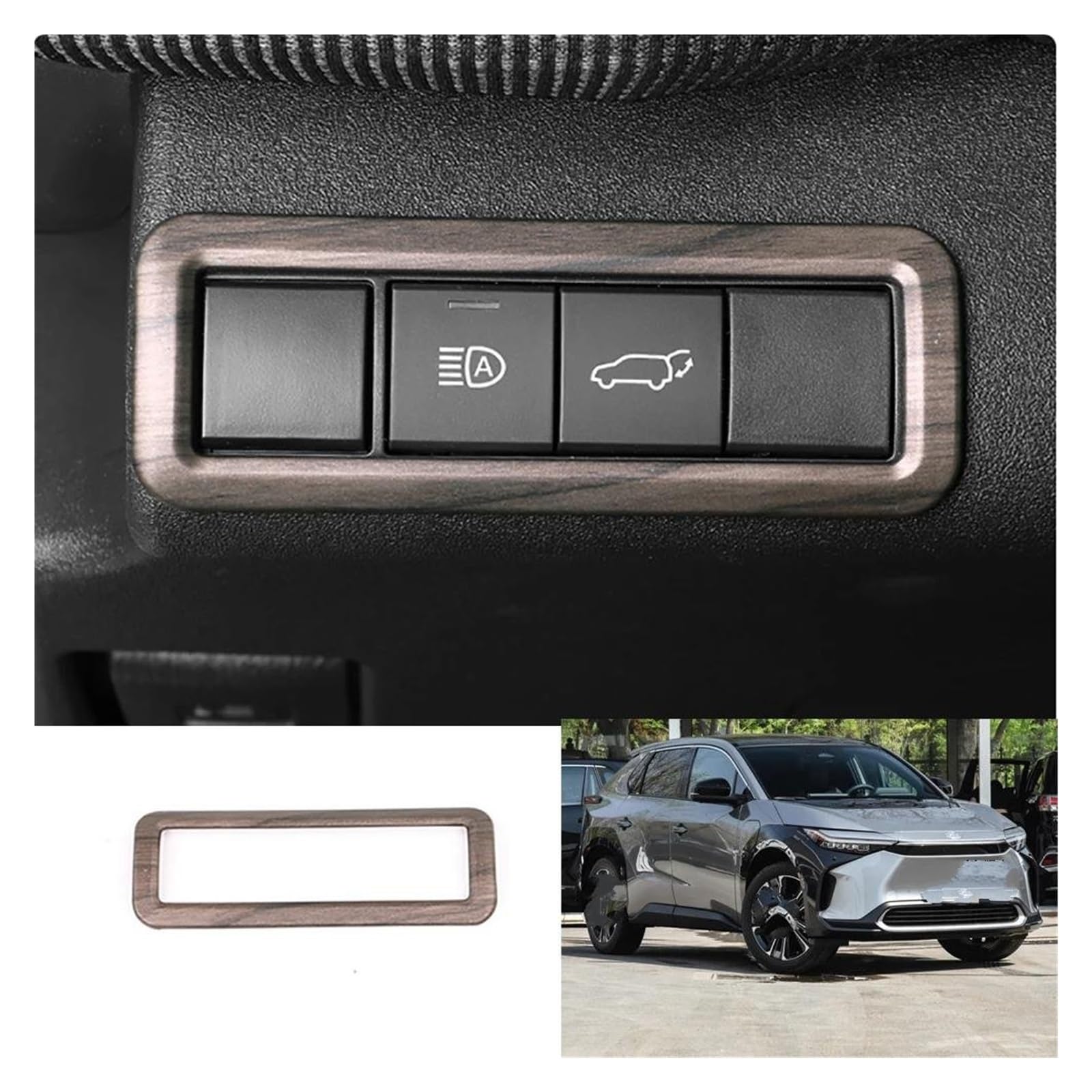 Auto Innenraum Für Toyota Für BZ4X Für EA10 2022 2023 LHD Innen Armlehne Fenster Lift Schalter Abdeckung Getriebe Shift Air Vent Abdeckung Trimmt Car Interieur(Headlight Switch cov) von KIFWGIH