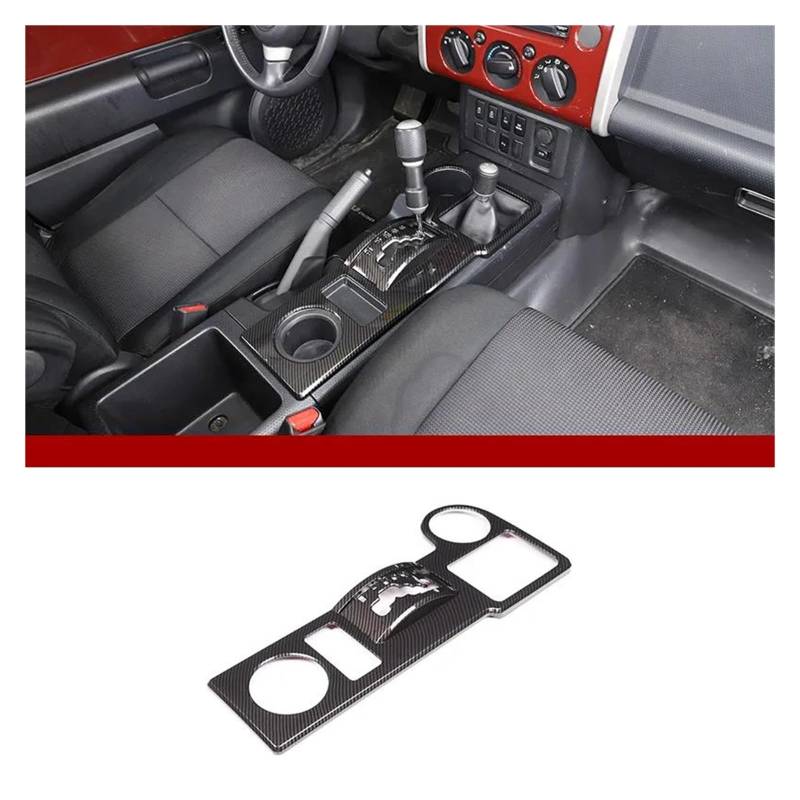 Auto Innenraum Für Toyota Für FJ Für Cruiser 2007-2021 ABS Carbon Fiber Center Control Dashboard Lenkrad Tür Dekoration Aufkleber Auto Zubehör Car Interieur(Style 18) von KIFWGIH