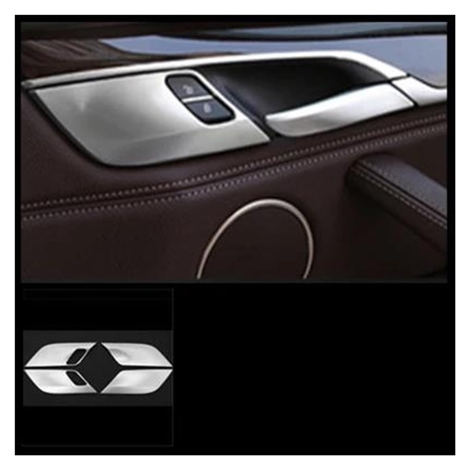 Auto Innenraum Für X5 F15 Für X6 F16 LHD Konsole CD Panel AC Outlets Rahmen Trim Stereo Lautsprecher Abdeckung Türklinke Dekoration Aufkleber Car Interieur(Door Lock Button) von KIFWGIH