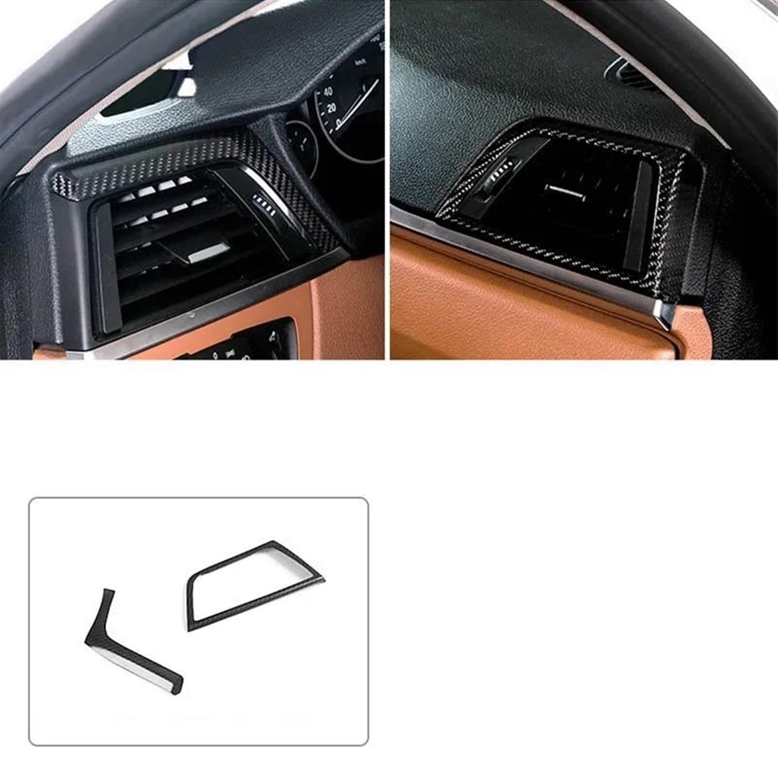 Auto Innenraum Kohlefaser-Center-Bedienfeld Schalttafel Im Türgriff Multimedia-Bedienungsabdeckung Verkleidung Für 3 4 Serie F30 2013–2019 Car Interieur(Side Air Outlet) von KIFWGIH