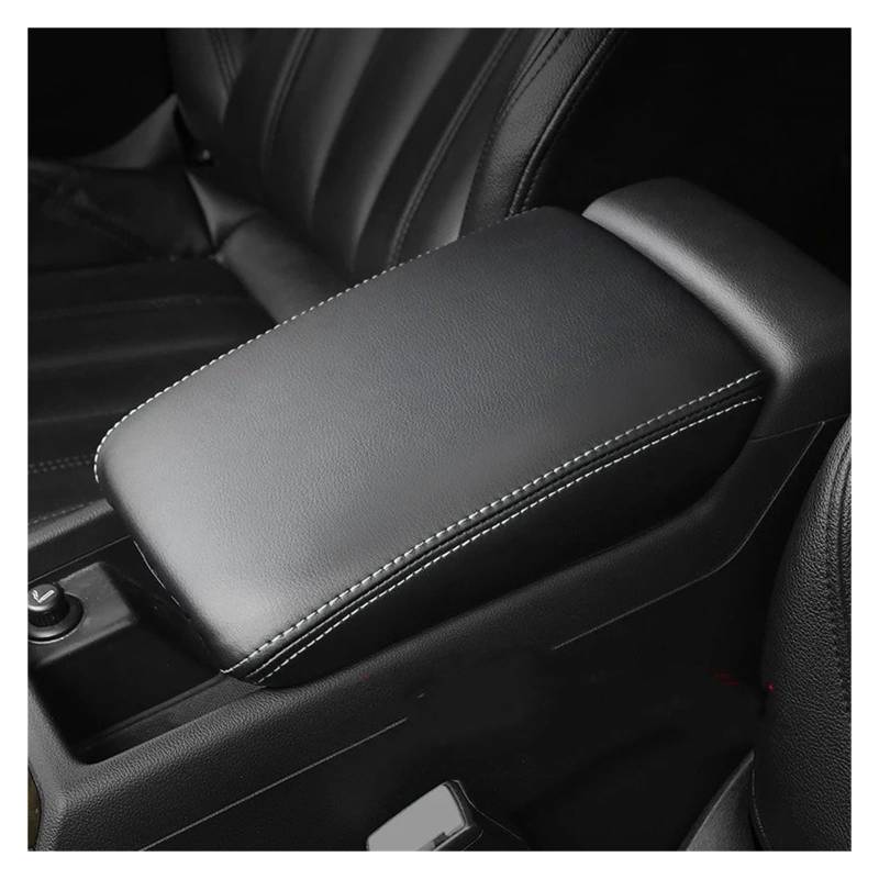 Auto Zubehör Innenraum Für A5 2009 2010 2011 2012 2013 2014 2015 2016 Auto Innen Zubehör Zentrale Steuerung Leder Armlehne Box Schutzhülle Interieur Dekor(Black White line) von KIFWGIH