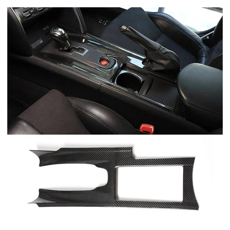 Auto Zubehör Innenraum Für Nissan Für GTR R35 2008 09 10 11 12 13 14 15 2016 Innen Real Carbon Fiber Car Center Konsole Wasser Tasse Panel Getriebe Rahmen Trim Abdeckung Interieur Dekor(Gloss Carbon-L von KIFWGIH