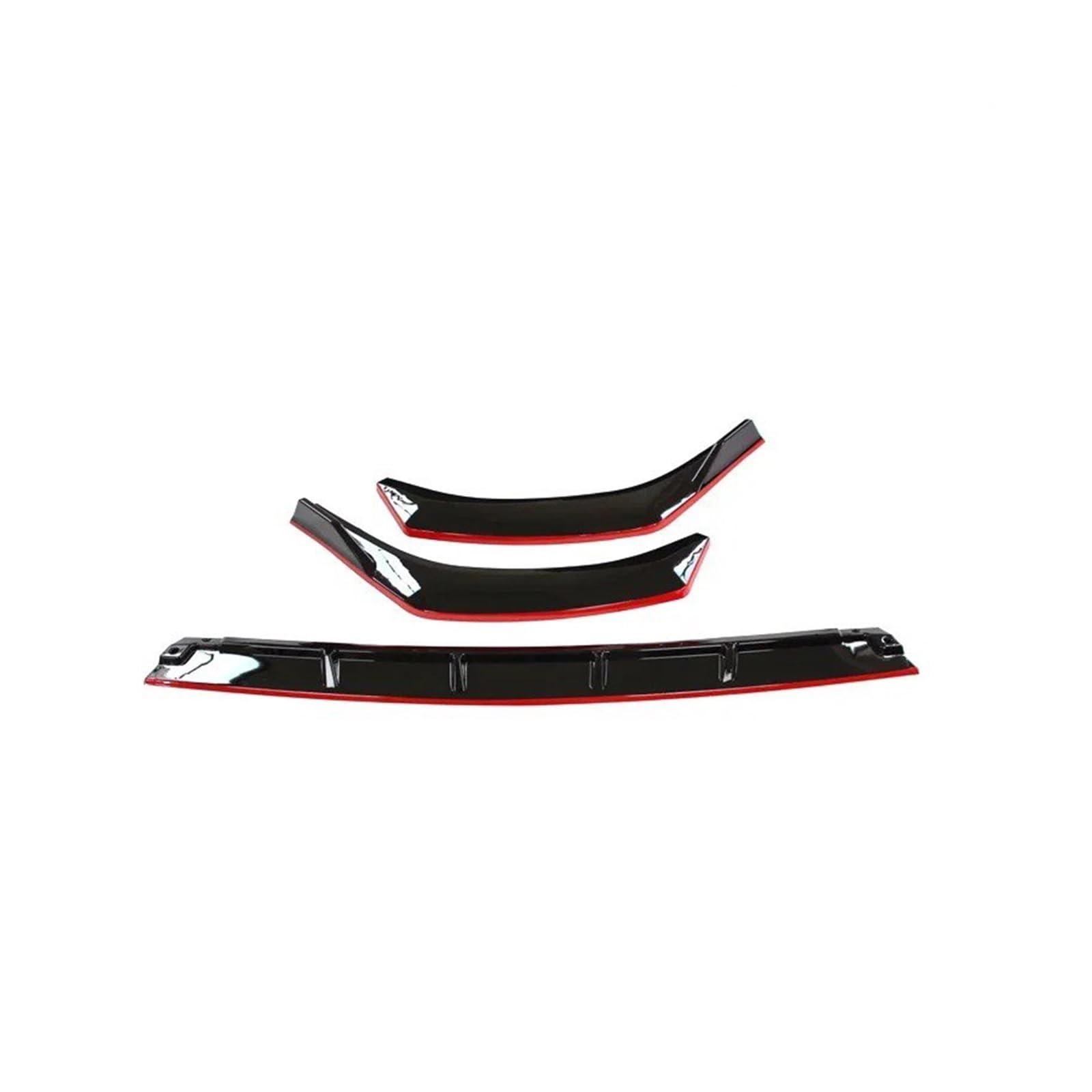 Für Hyundai Für Sonata 10th 2019 2020 Front Splitter Carbon Oberfläche Stoßstange Rock Körper Kit Lip Spoiler Auto-Frontspoiler Front Spoiler Lippe(Type B Black-Red) von KIFWGIH