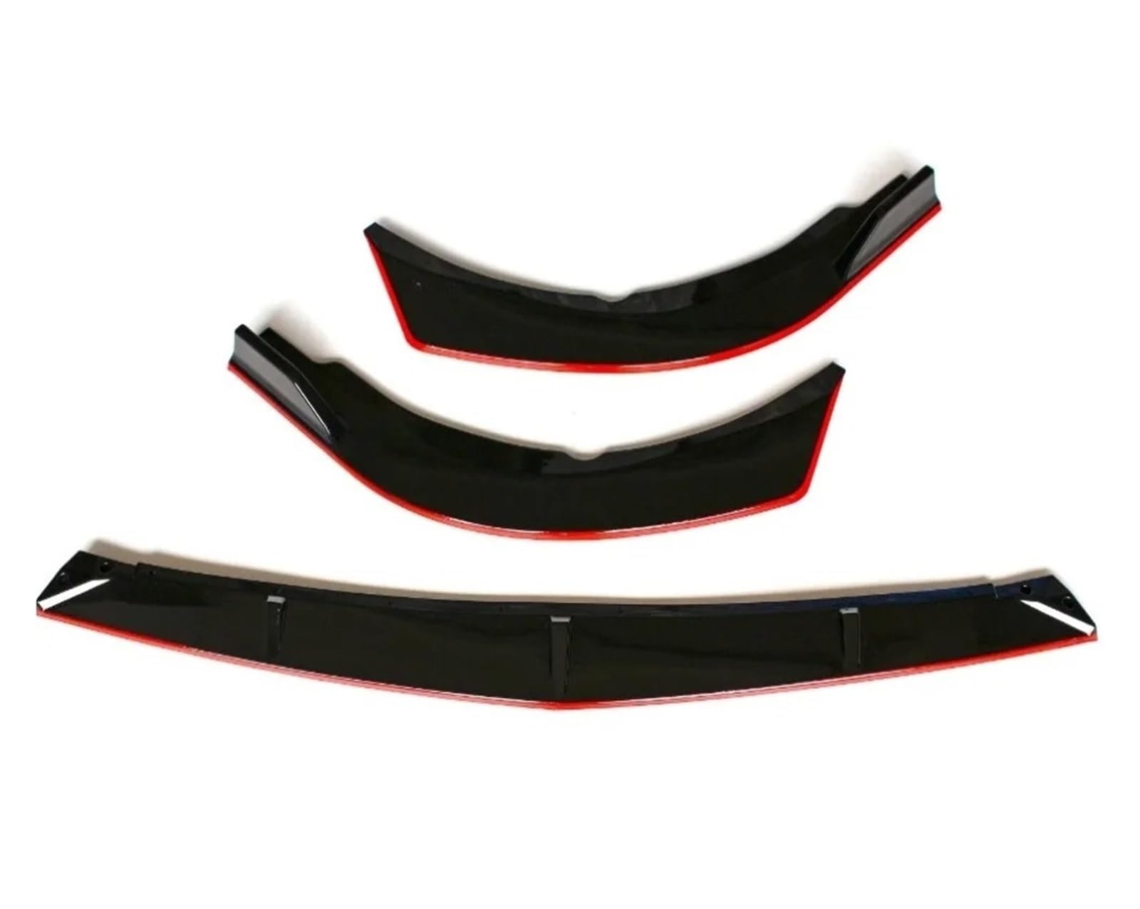 Für Toyota Für Camry 2021 2022 2023 Splitter Schwarz Carbon Splitter Frontschürze Lip Abdeckung Kinn Schutz Tuning Trim Auto-Frontspoiler Front Spoiler Lippe(Glossy Black Red) von KIFWGIH