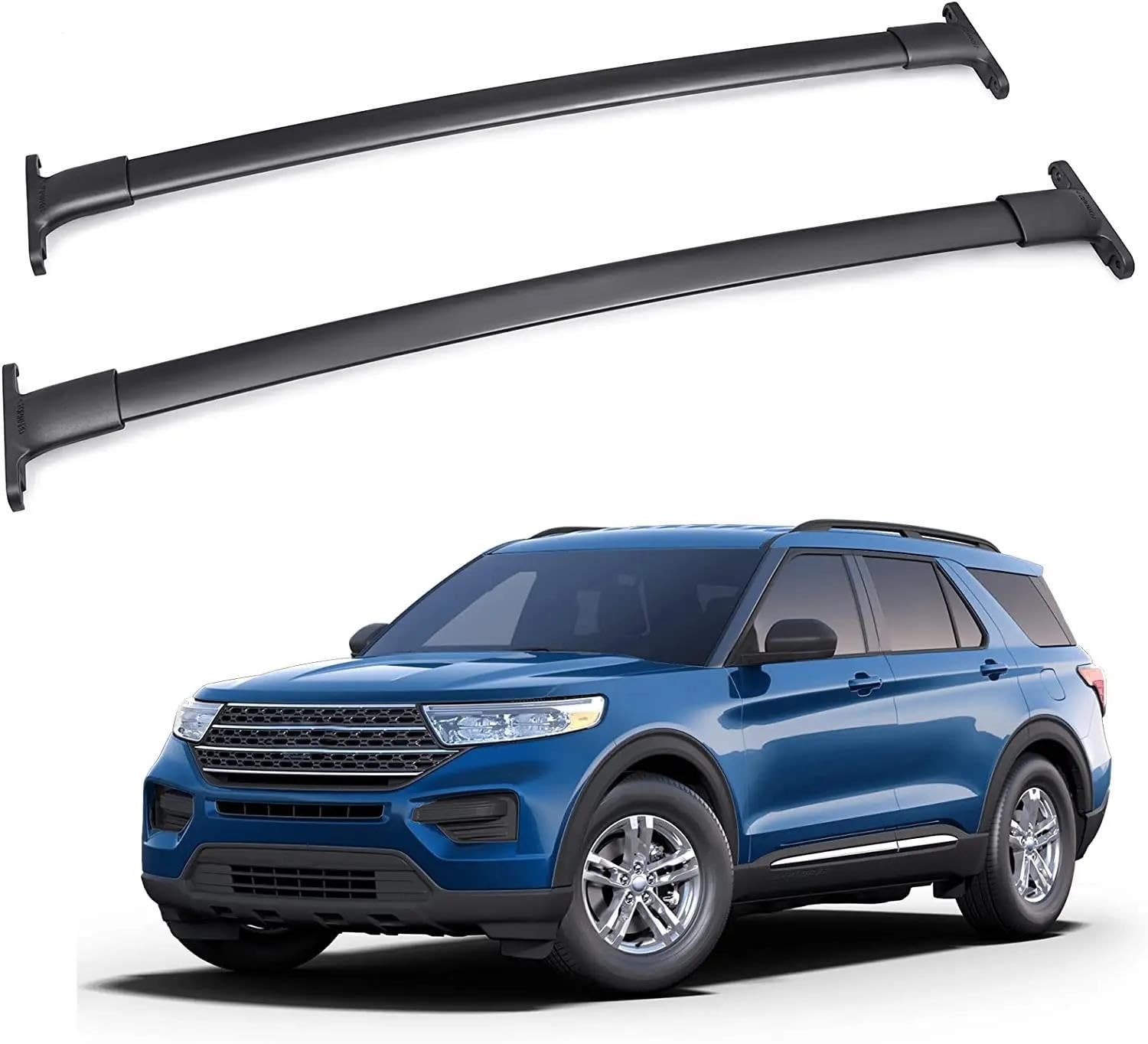 Gepackträger 2 Stück Für Ford Für Explorer 2016–2019 Dachträger SUV Aluminiumlegierung Seitenstangen Kreuzschienen Dachträger Gepäckträger Mit Seitenschienen Dachgepäckträger von KIFWGIH