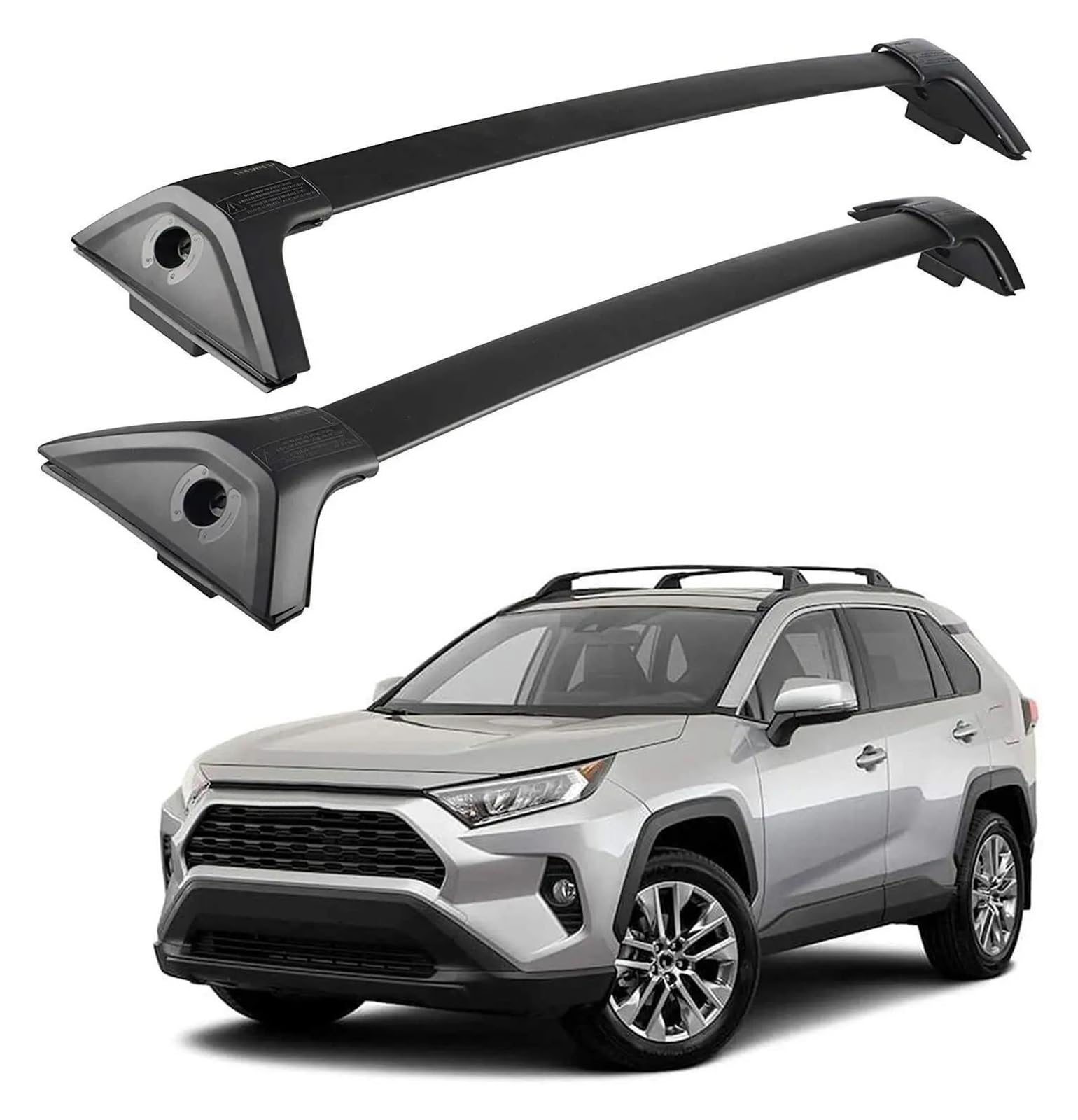 Gepackträger 2 Stücke Für RAV4 2019 2020 2021 2022 2023 Aluminium Dachträger Querlatte Querträger Dachgepäckträger von KIFWGIH