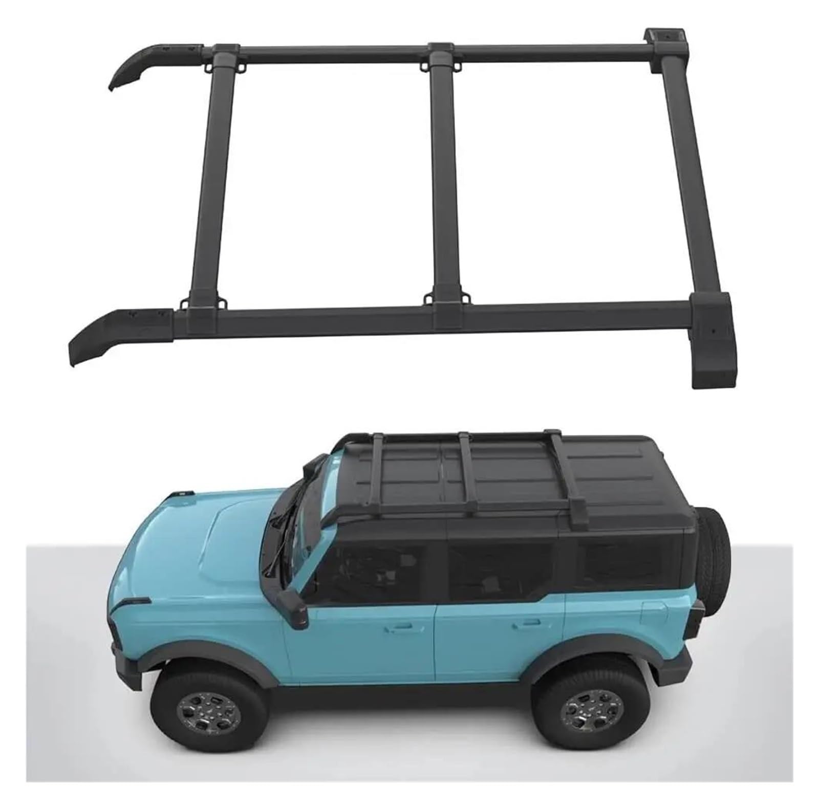 Gepackträger 5 Stück Für Ford Für Bronco Für Hard Für TOP 2 Tür 4 Tür 2021 2022 2023 Dachträger Schiene Kreuzstange Querstangen Bar Dachträger Bars Dachgepäckträger von KIFWGIH