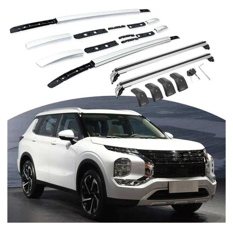 Gepackträger Für Mitsubishi Für Outlander 2022 2023 Die Fracht Träger Dach Gepäck Querstangen Aluminium Dach Rack Für Cross Bar Dachgepäckträger von KIFWGIH