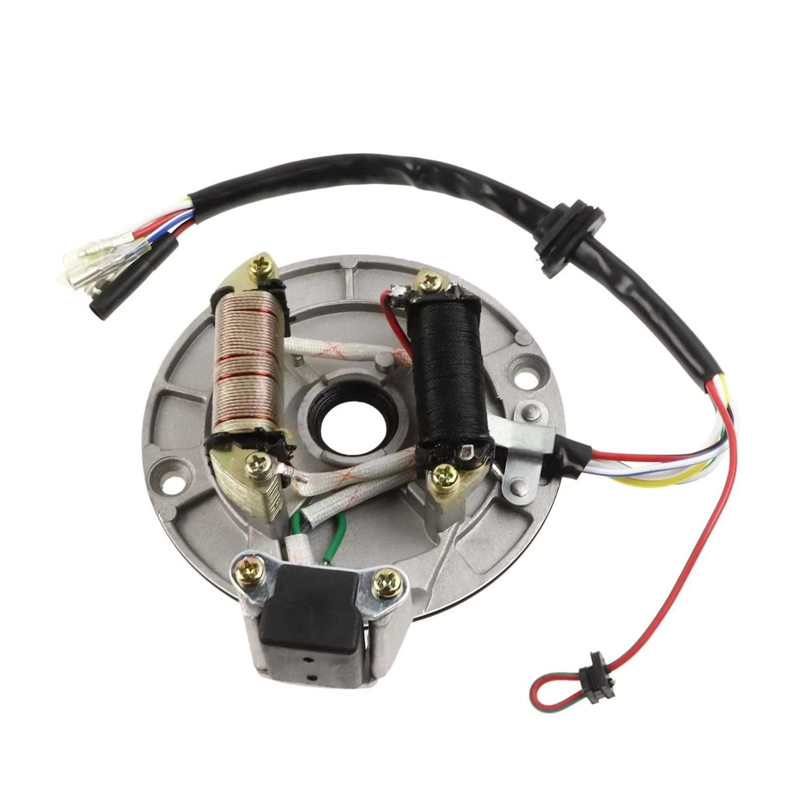 Motor Zündspule 2 Spule Zündung Magneto Stator Platte Für 50cc 70cc 90cc 110cc 125cc Für Kazuma XR50 SSR 107 110 125 Cc Für Baja ATV Quad Dirt Bike Motorrad Zündspule von KIFWGIH