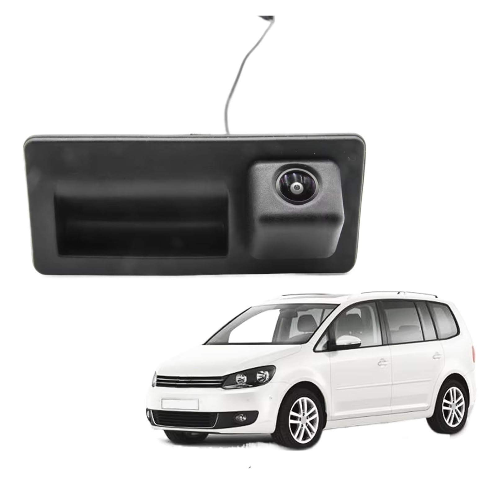 Nachtsicht Rückfahrkamera CCD HD AHD Fisheye Rückansicht Kamera Für VW Für Touran 2 Facelift 2010~2016 Auto Stamm Griff Kamera Reverse Parkplatz Monitor Rückfahrkamera Kabellos(A120 CVBS 680x480) von KIFWGIH