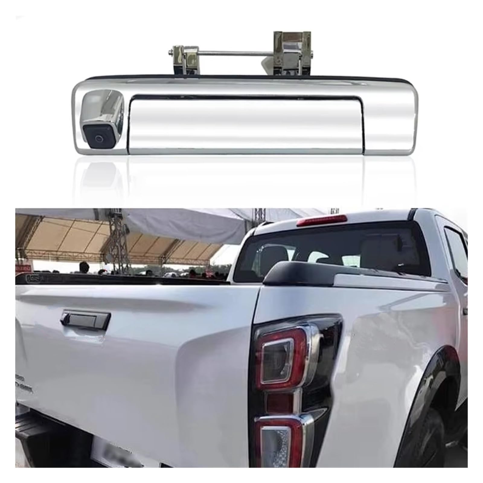 Nachtsicht Rückfahrkamera NTSC Pickup Heckklappe Griff Rückansicht Rückfahrkamera Wasserdichte Nachtsicht Backup Kamera Für Isuzu Für D-max Für Dmax 2019 2020 2021 2022 Rückfahrkamera Kabellos(Dynamic von KIFWGIH