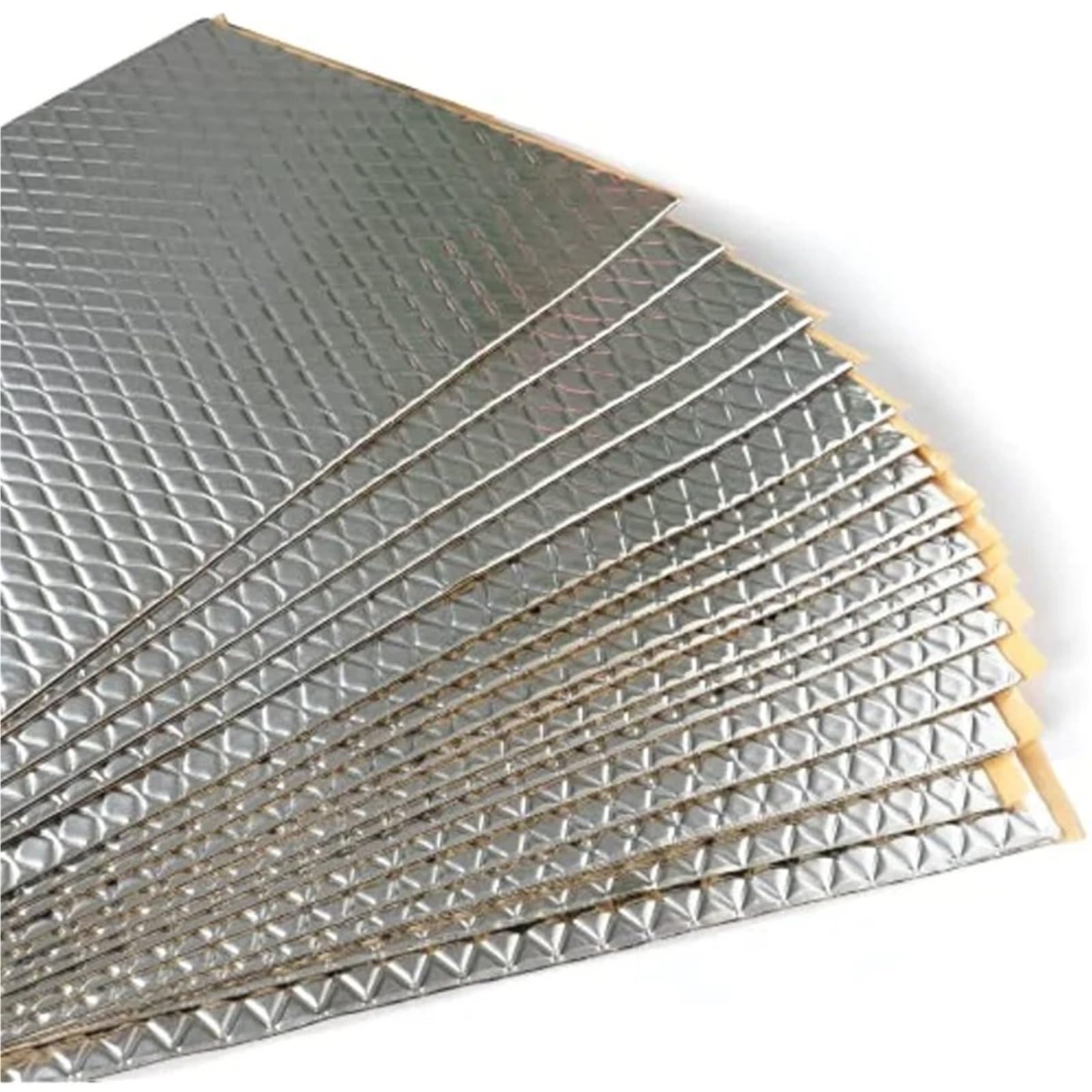 Schalldämmung 50 Stücke 5MM Auto Schallschutz Baumwolle Pads Haube Firewall Schallschutz Schalldämpfer Noise Reduktion Pads Aluminium Folie(30pcs 5mm) von KIFWGIH