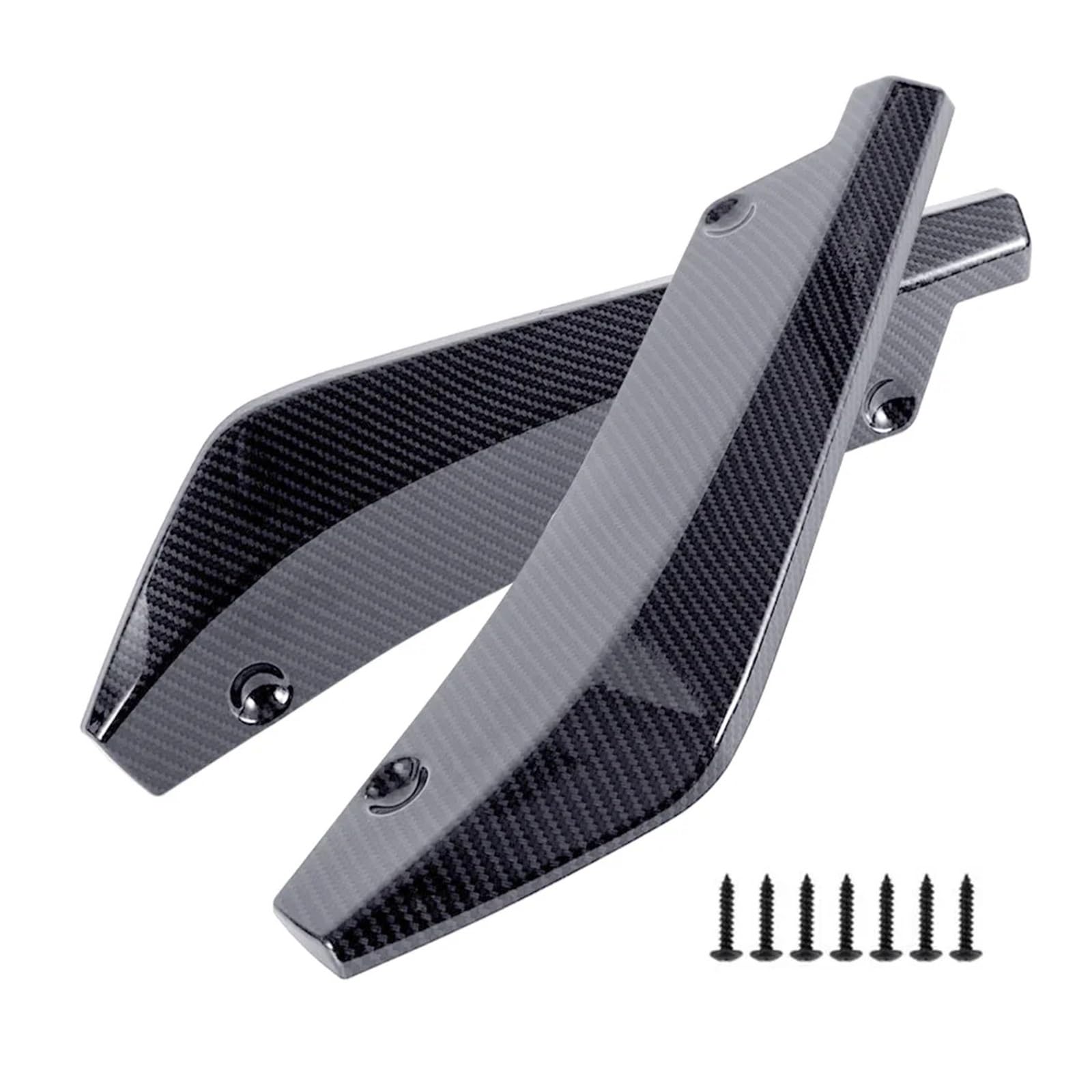 Universal Auto Vorne Hinten Stoßstange Streifen Lip Spoiler Diffusor Splitter Scratch Protector Carbon Fiber Winglets Seite Rock Verlängerung Auto-Frontspoiler Front Spoiler Lippe(Kohlefaser) von KIFWGIH