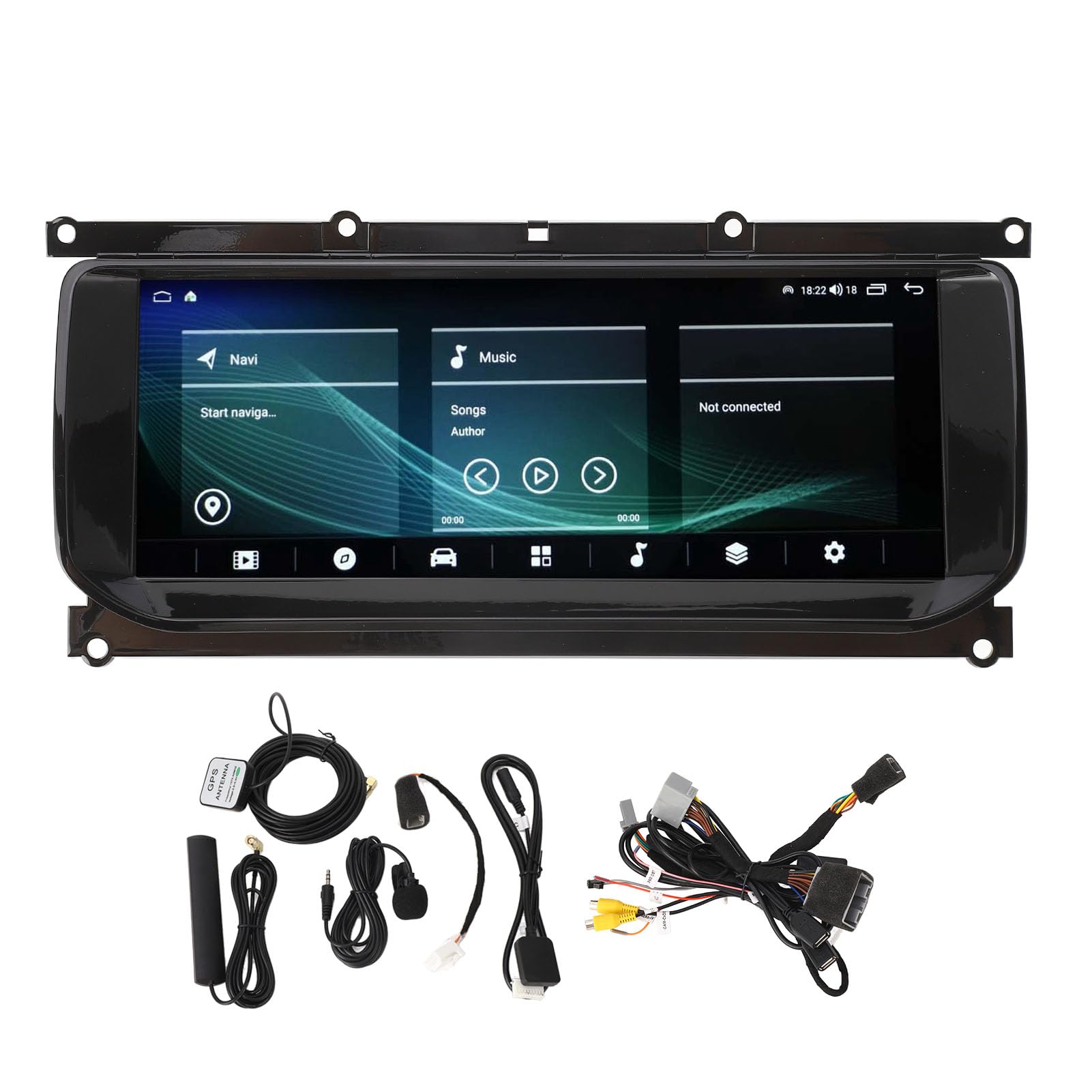 10,25-Zoll-Android-Autoradio-Upgrade für Evoque L551 L538 2012–2018, Auto-Stereo-Empfänger, Multimedia-Player, Bluetooth 5.0, GPS-Navigation, 4G WiFi, von KIMISS