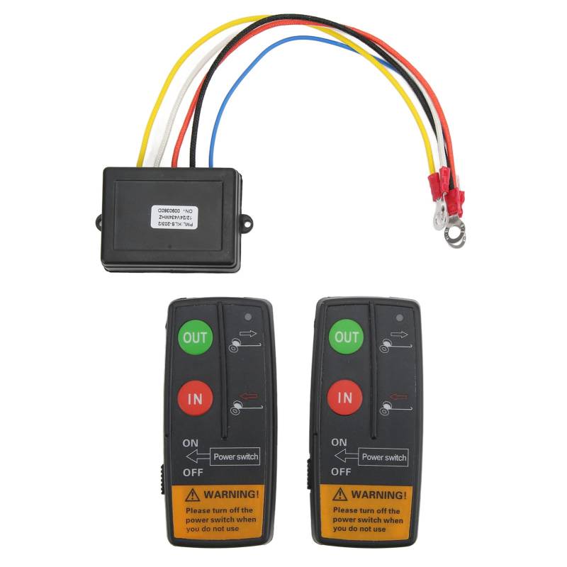 2pcs Wireless Winch Remote Control Kit 12V Recovery Switch Universal für LKW ATV SUV 75ft Reichweite 12V 24V Hohe Empfindlichkeit von KIMISS