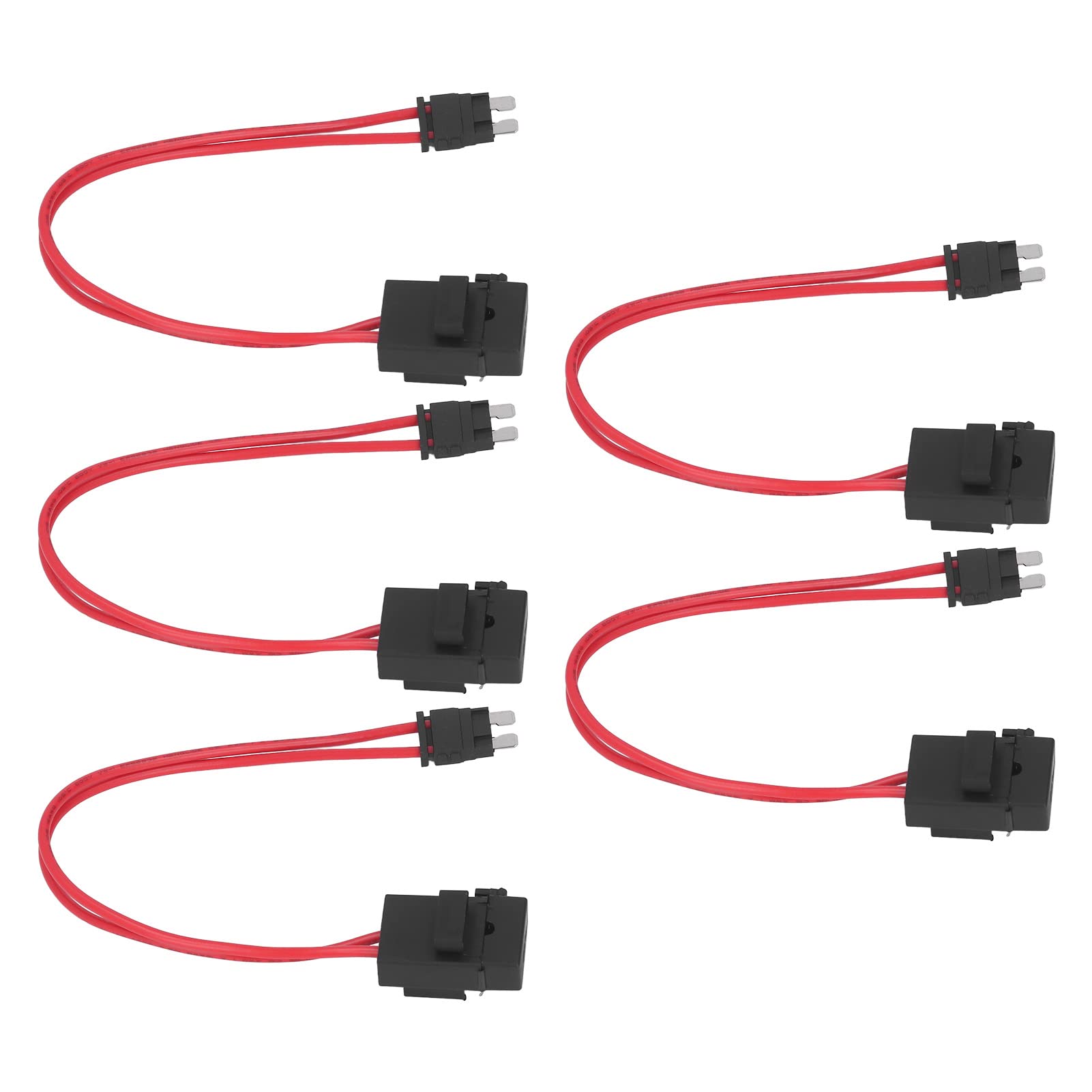 5 Stück Auto-Sicherung, 32 V AC, Kleine Verlängerung für Fahrzeug-Geldautomaten, 20 A, 16 AWG, mit 5 Sicherungen, ACK S 10,9 Mm Halter, 16 AWG, Zerstörungsfrei, Beleuchtungs- und von KIMISS